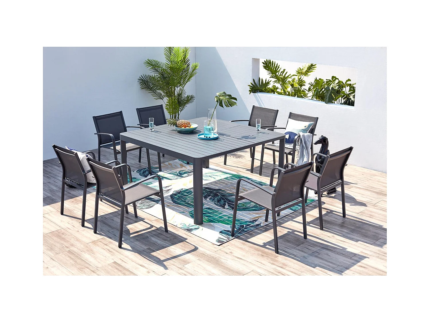 Salon de jardin aluminum 8 places FLORENCIA