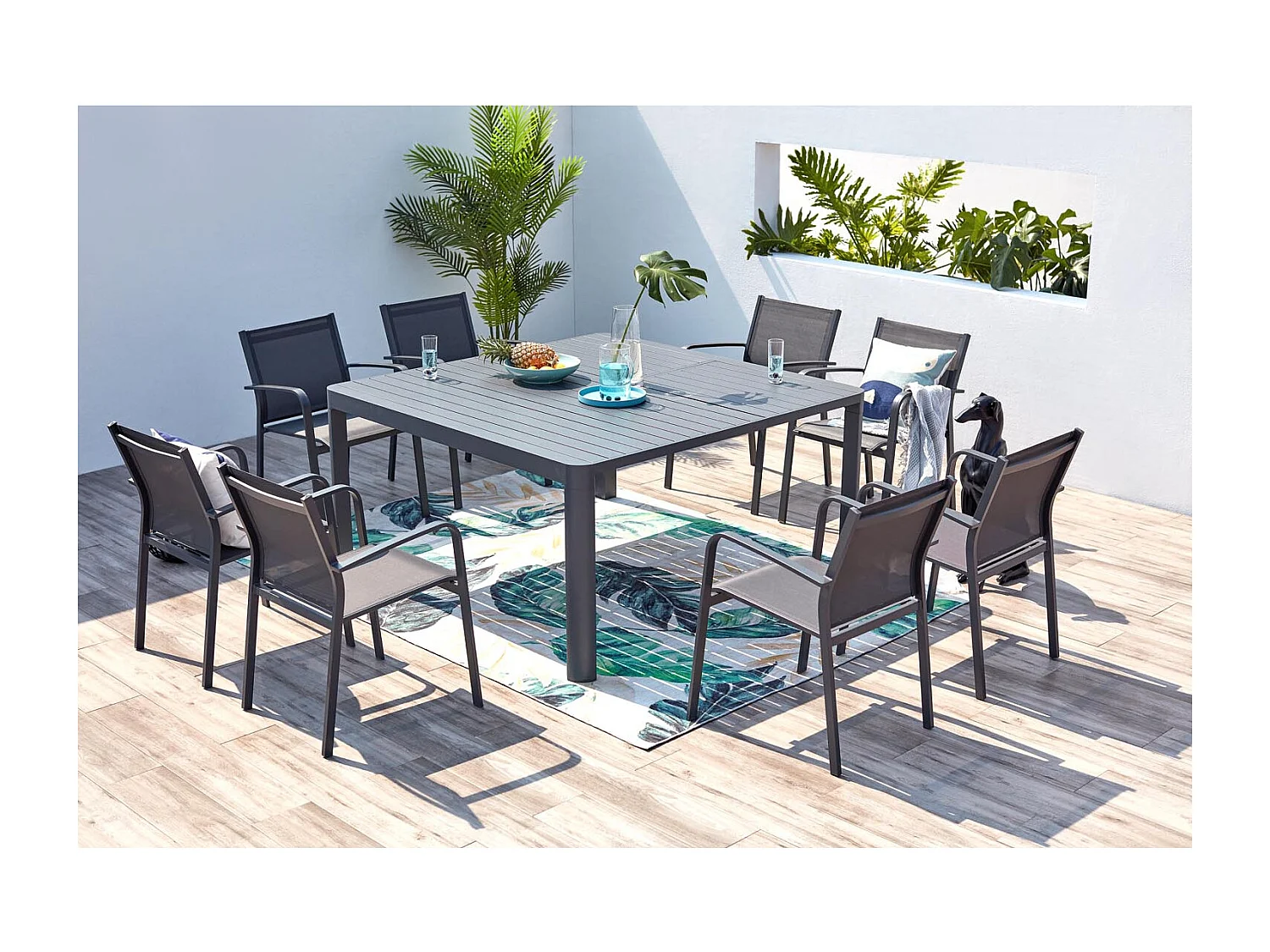 Salon de jardin aluminum 8 places FLORENCIA