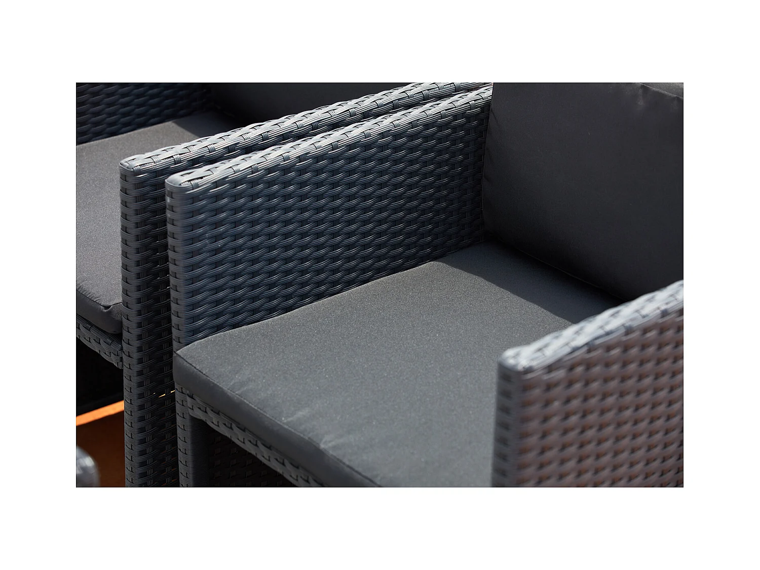 Salotto da giardino a incasso 12 persone resina intrecciata nero/nero MIAMI