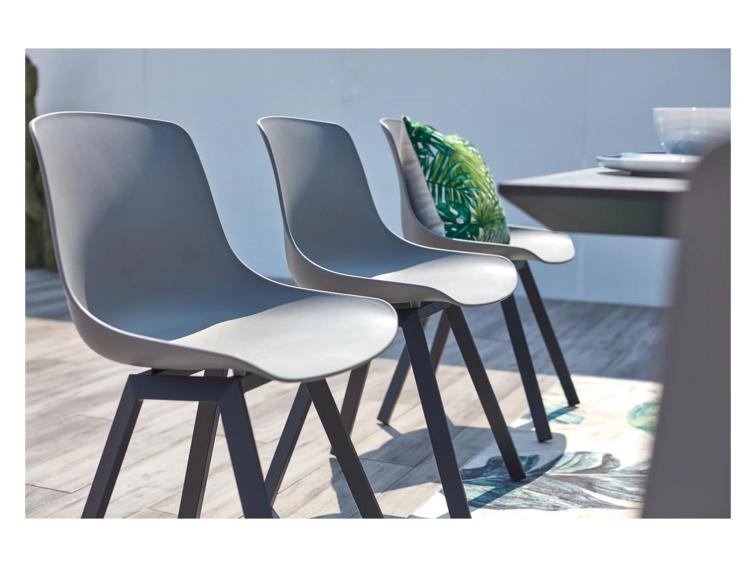 Conjunto de jardín 8 plazas de aluminio TEMARA