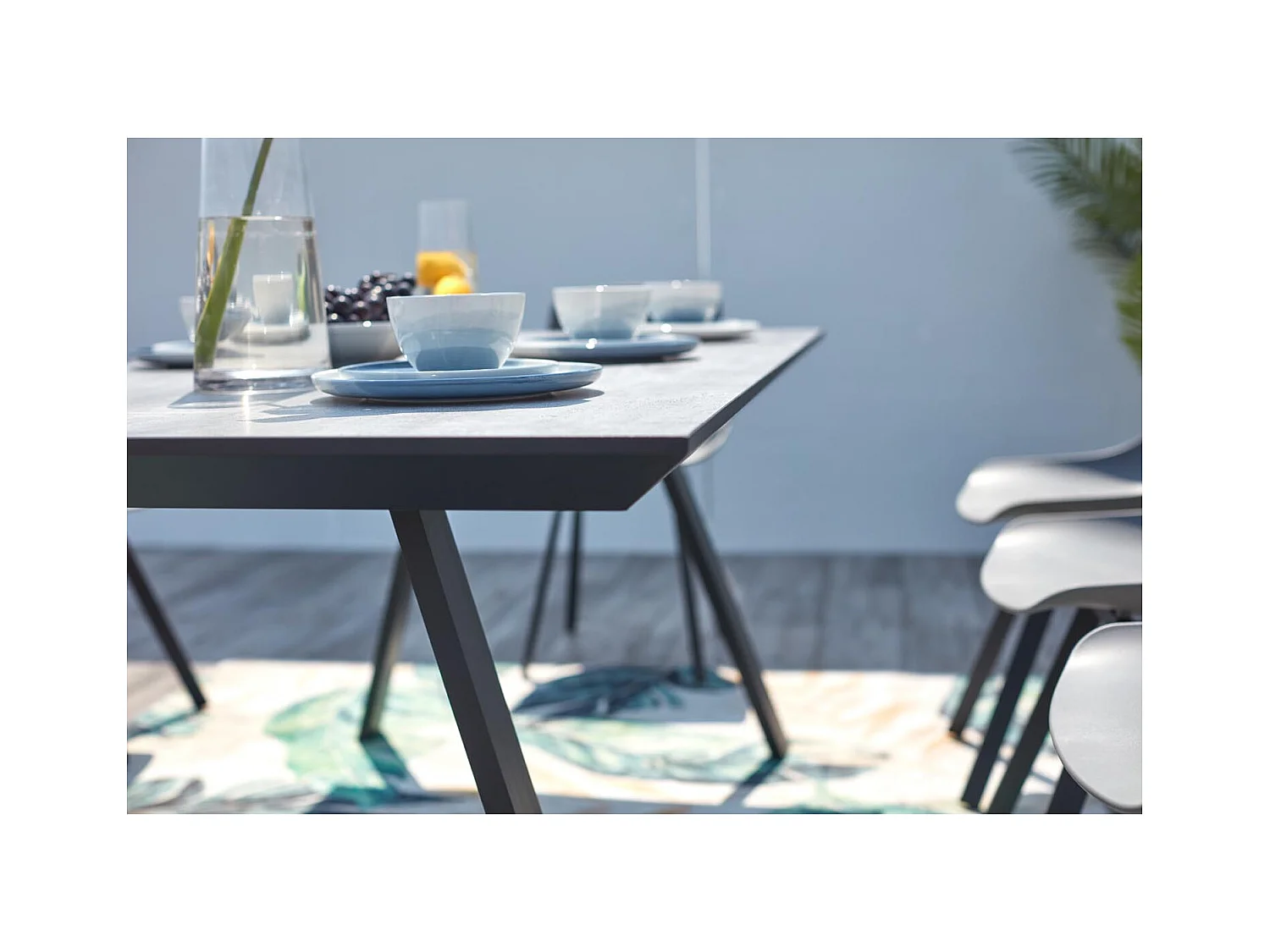 Conjunto de jardín 8 plazas de aluminio TEMARA