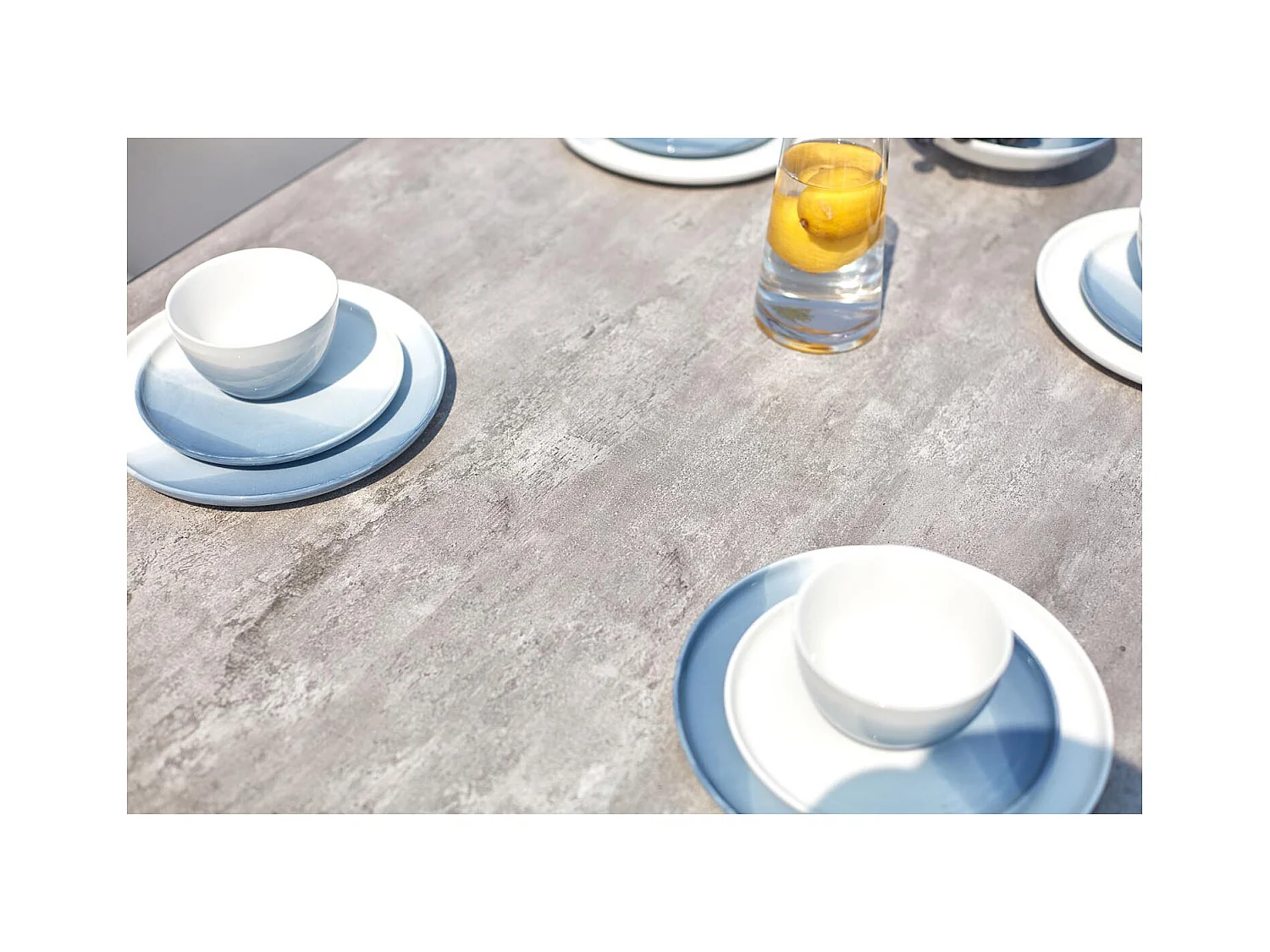 Conjunto de jardín 8 plazas de aluminio TEMARA