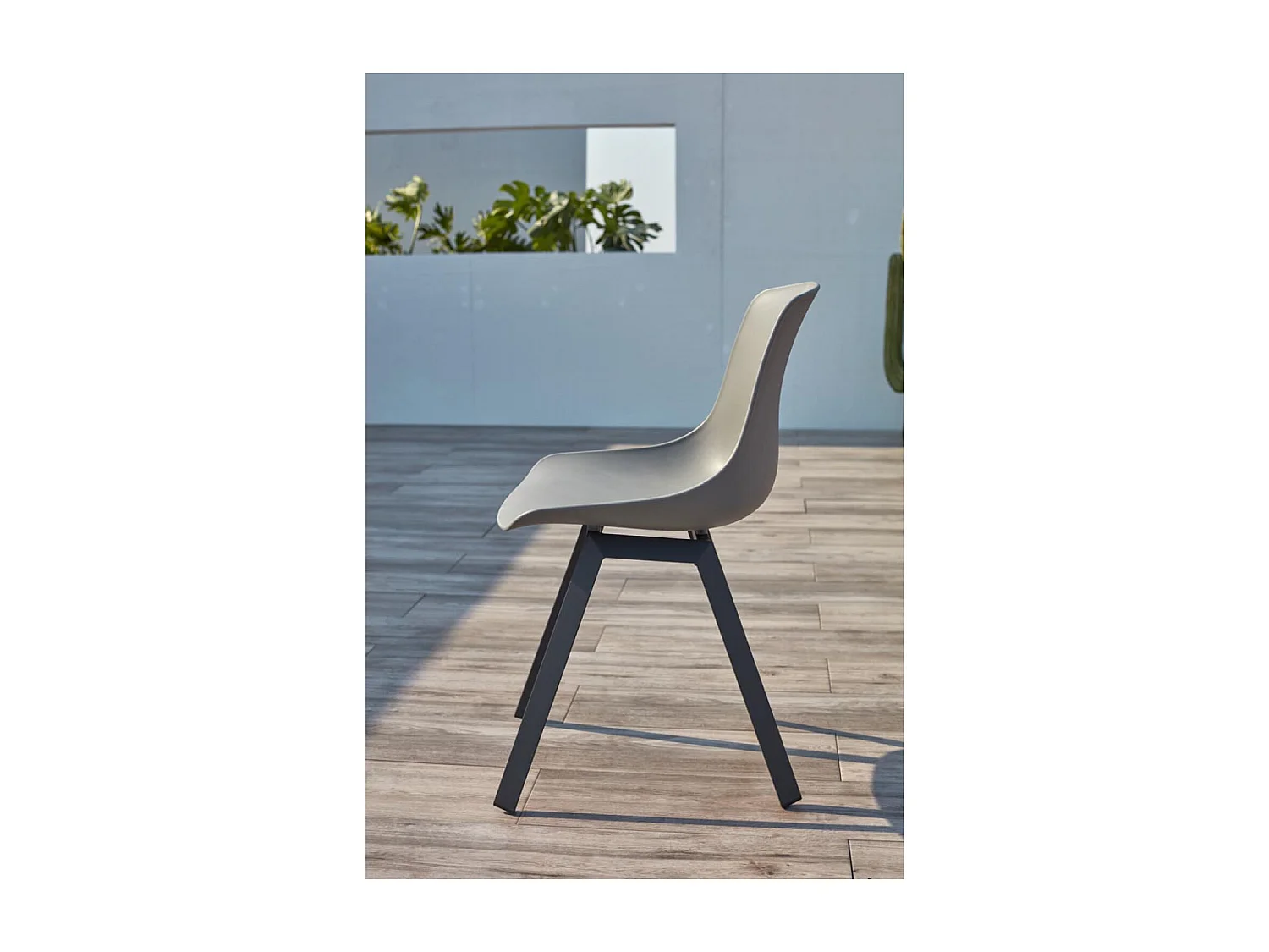 Salon de jardin aluminium et plateau aspect ciment 8 places TEMARA