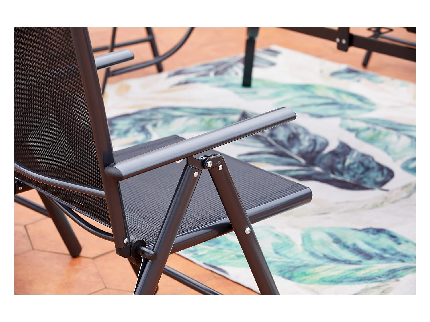 Set tavolo da giardino e 10 sedie in alluminio RIMINI