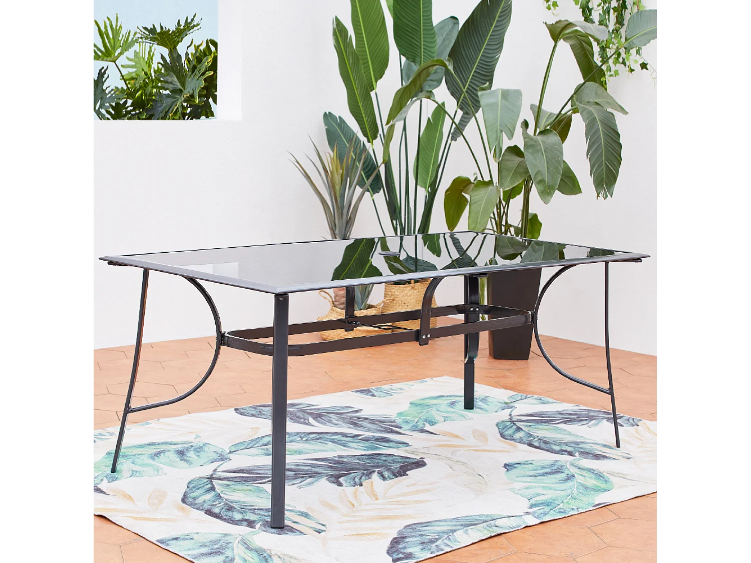 Table de jardin et 10 chaises en aluminium RIMINI