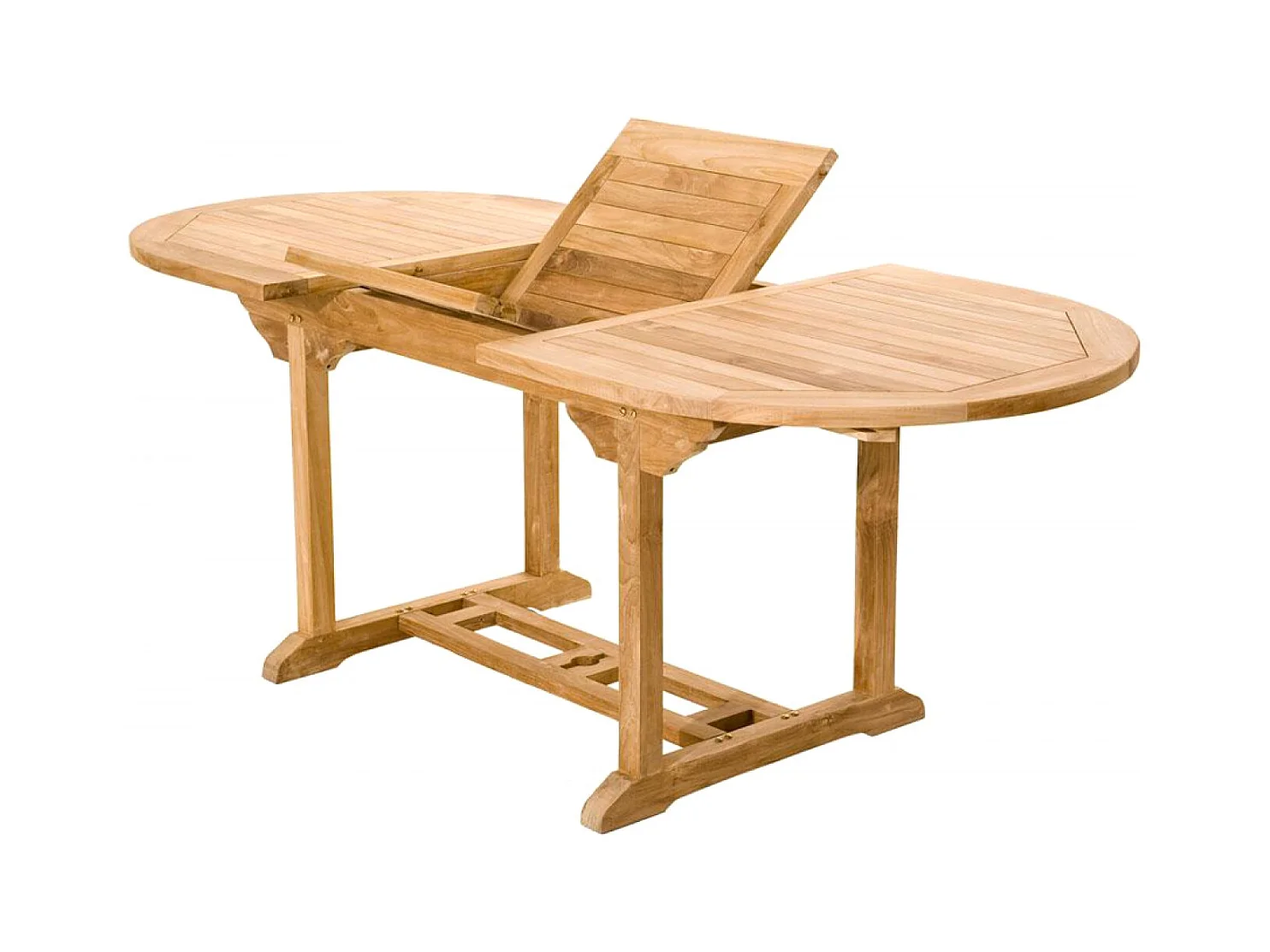 Table de jardin ovale et 6 chaises en teck KAJANG