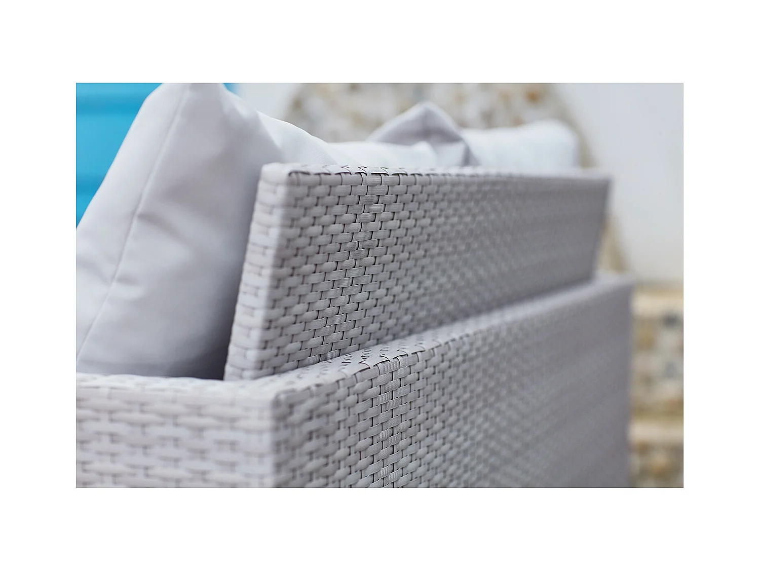 Salon de jardin encastrable 8 places en résine gris NOUMÉA