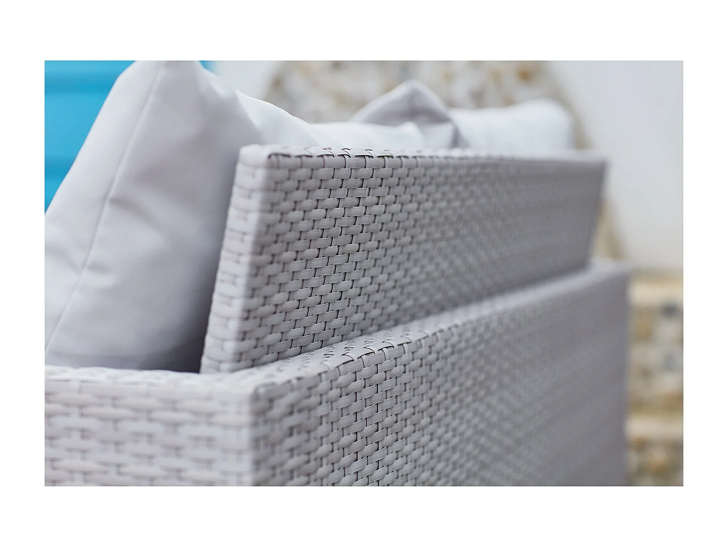 Salon de jardin encastrable 8 places en résine gris NOUMÉA