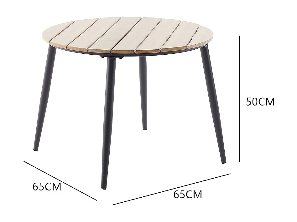 Loungeset Tibouta 5 plaatsen van gevlochten hars met schuine poten