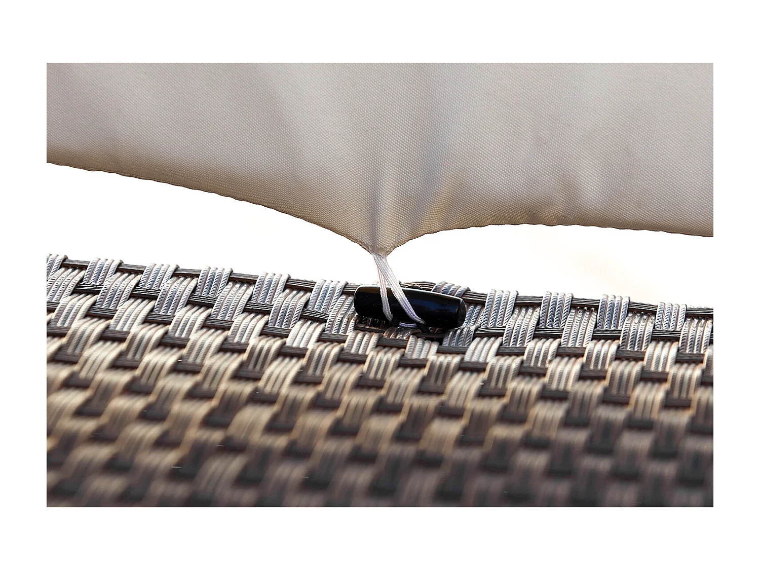 Loungeset van bruin/wit gevlochten kunststof Monaco 10 plaatsen - Gezellige buitenruimte en gegarandeerde ontspanning