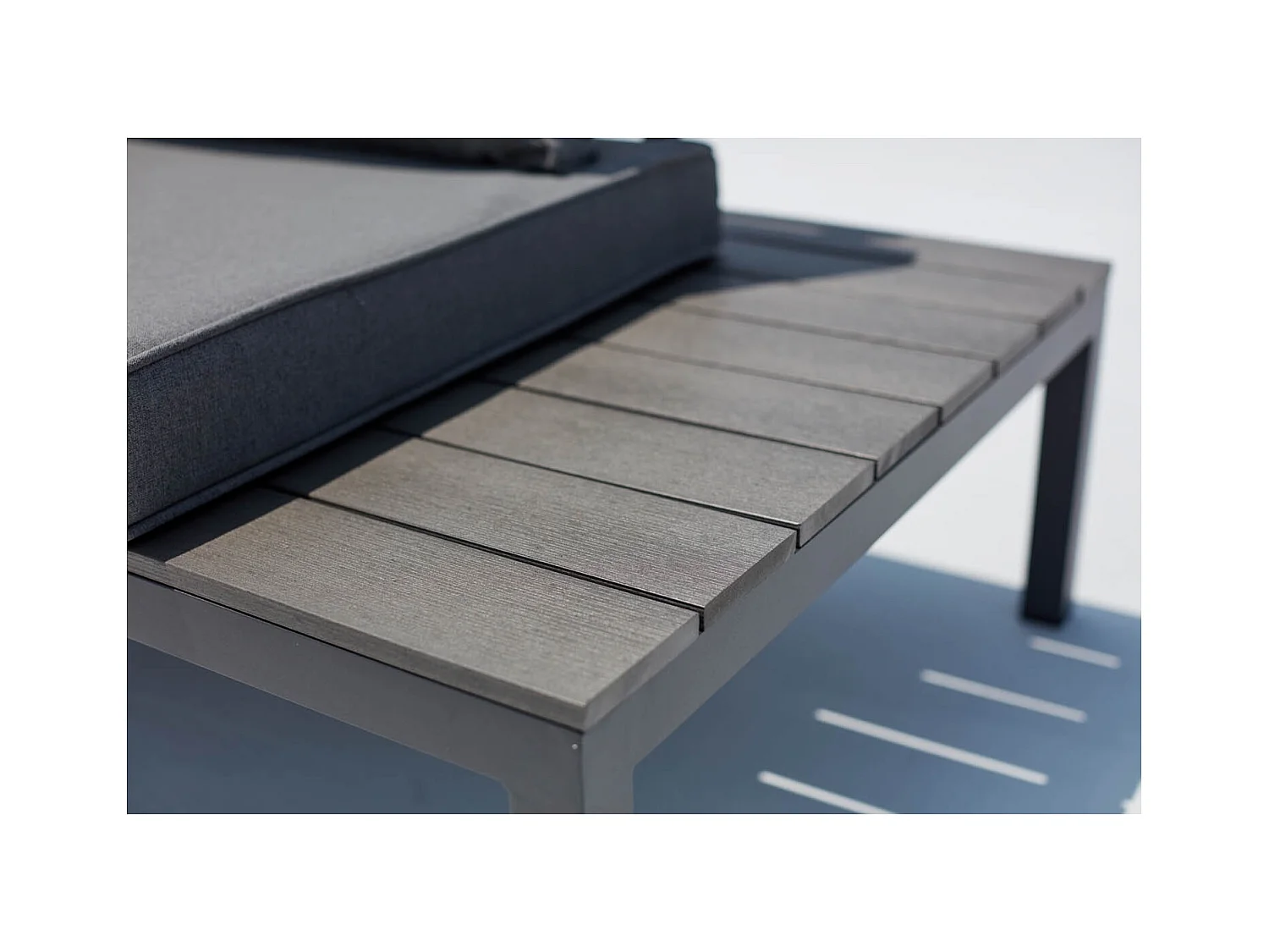 Conjunto de jardín 5 plazas aluminio gris oscuro FIRA