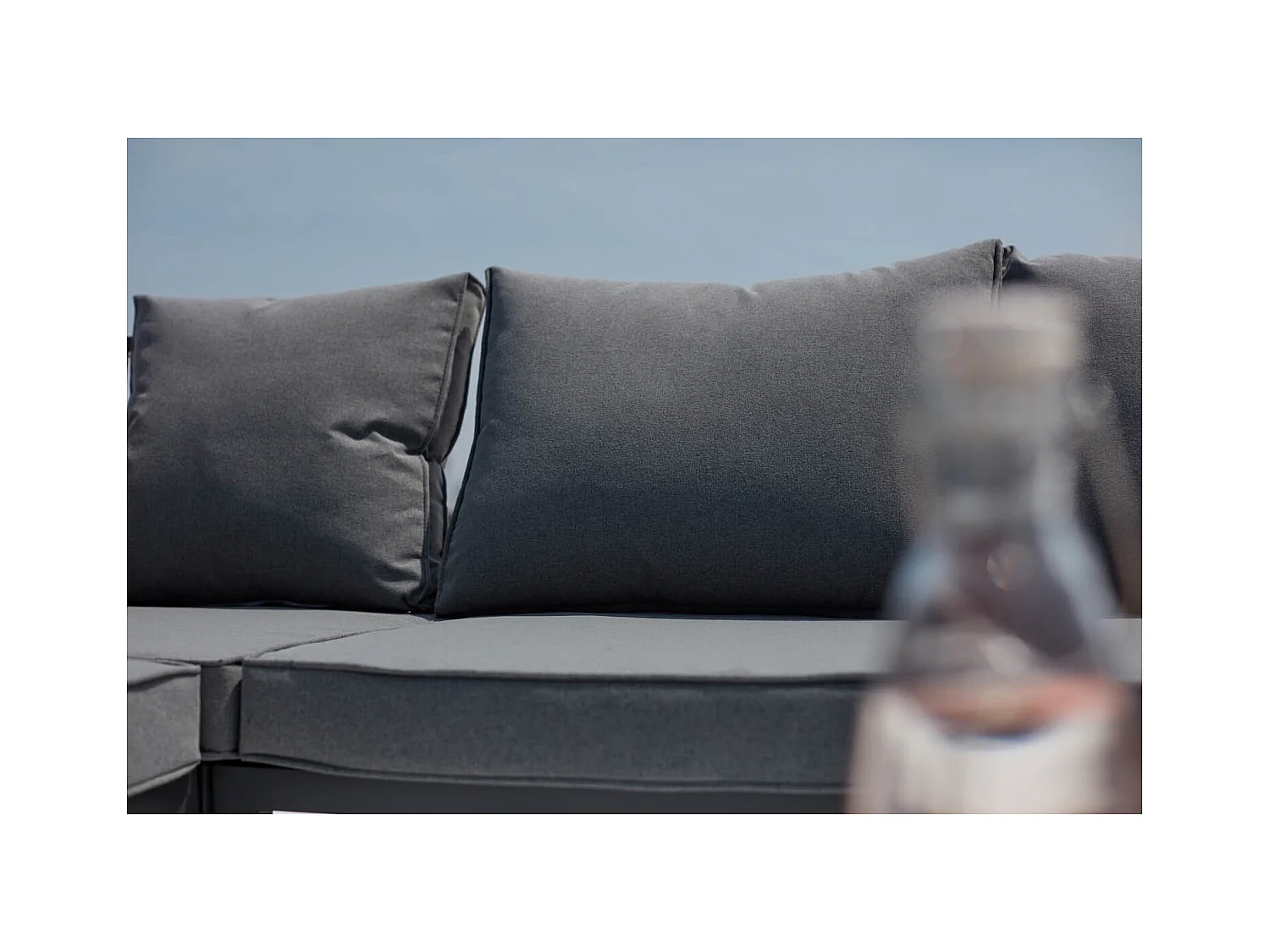 Conjunto de jardín 5 plazas aluminio gris oscuro FIRA