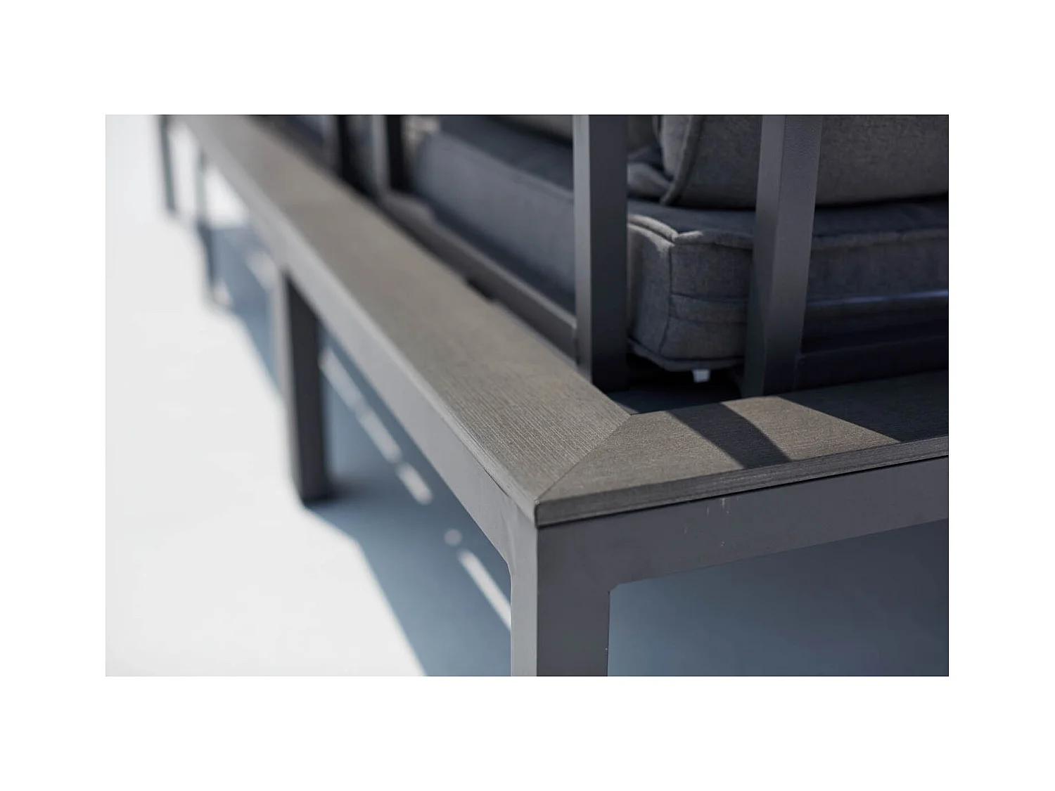 Conjunto de jardín 5 plazas aluminio gris oscuro FIRA