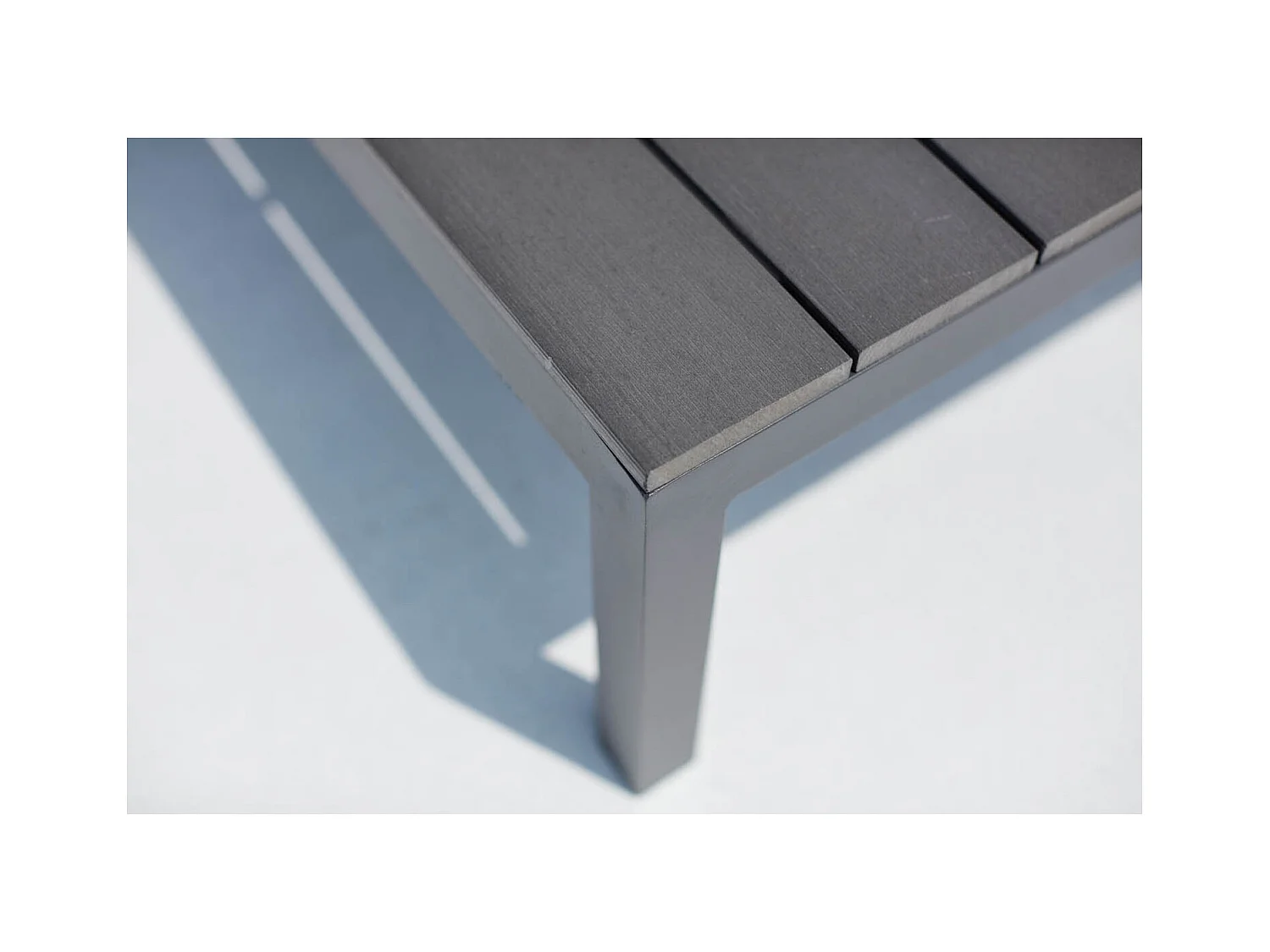 Conjunto de jardín 5 plazas aluminio gris oscuro FIRA