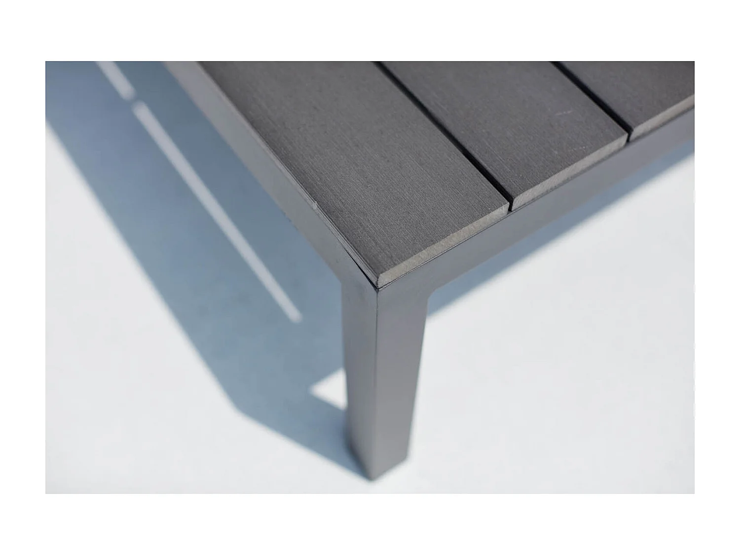 Loungeset voor 5 personen van grijs aluminium FIRA met donkergrijze kussens