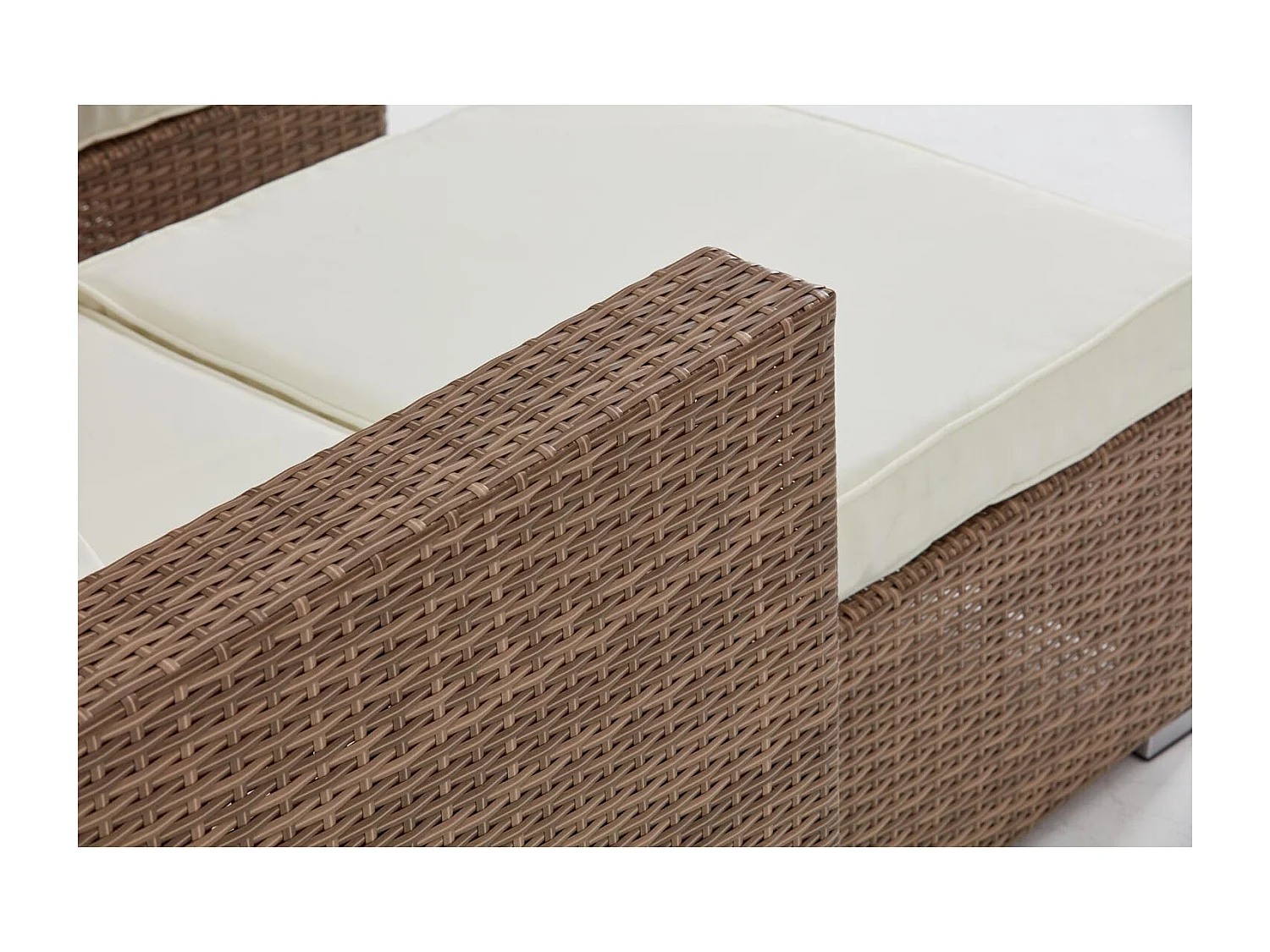 Conjunto de jardín 4 plazas de resina natural y crudo MOANA