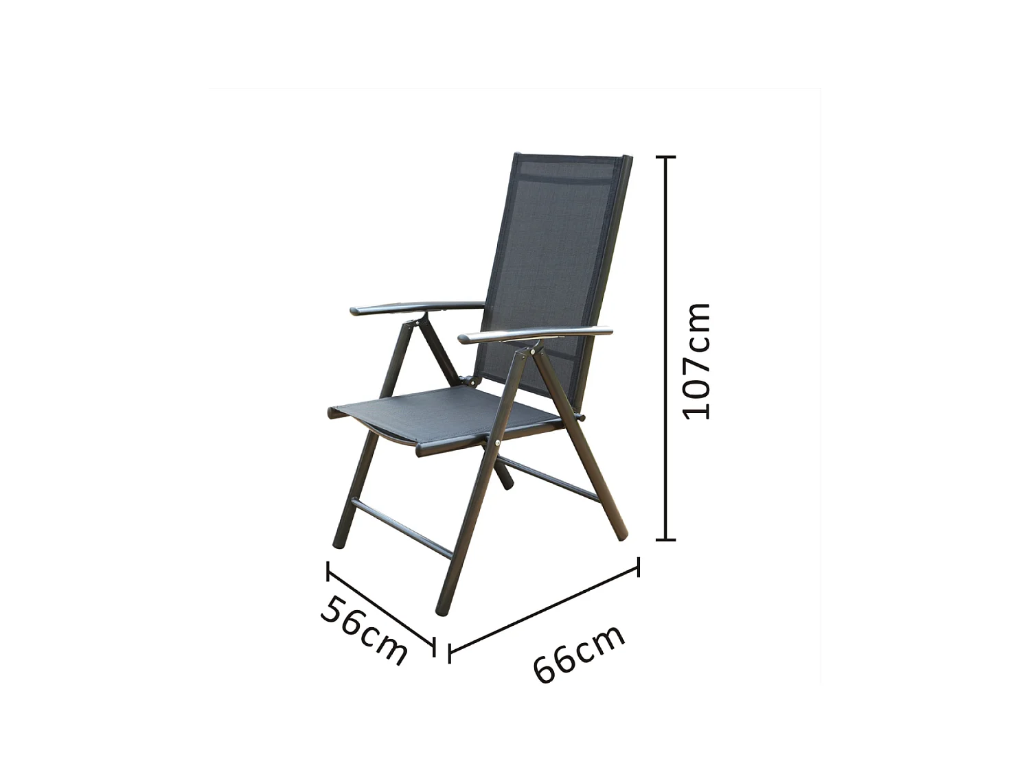 Table de jardin et 8 chaises en aluminium gris RAVENNE