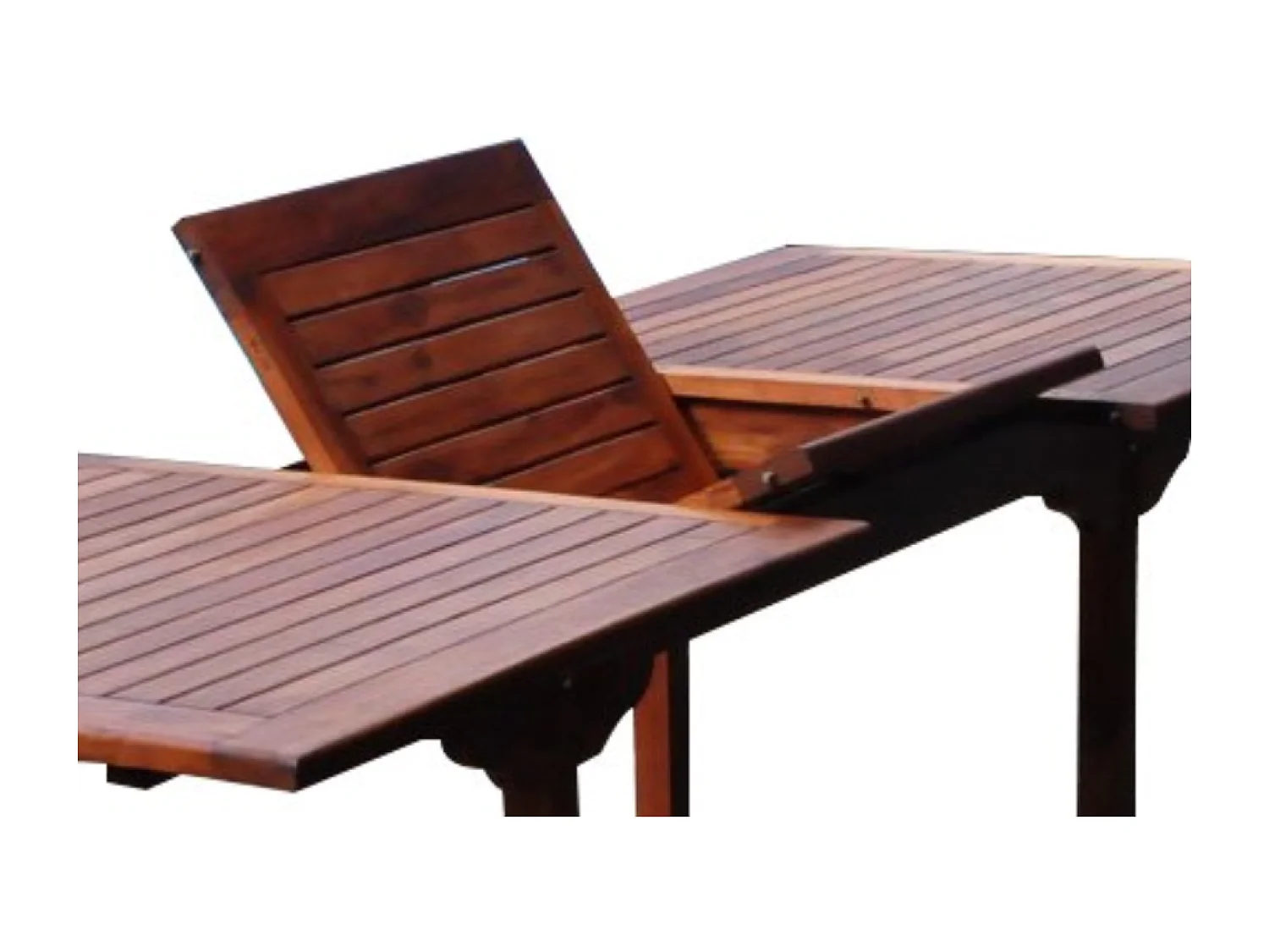 Table rectangulaire 6 chaises et 2 fauteuils en teck huilé LUBOK