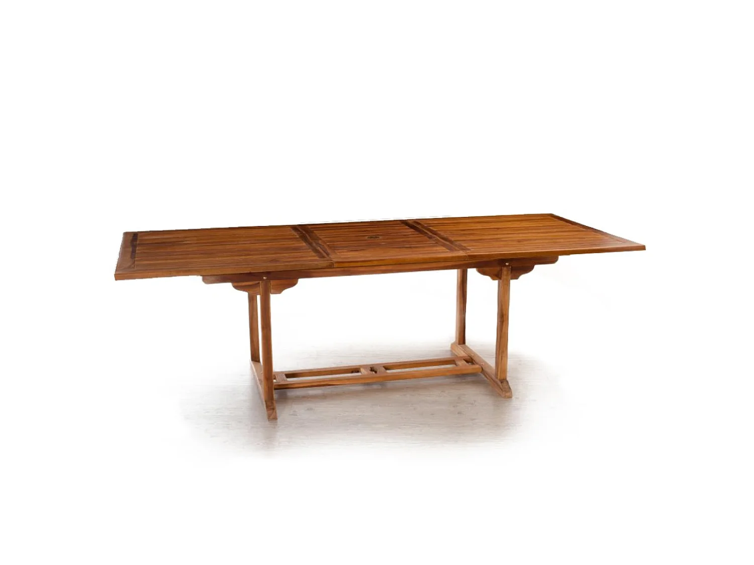 Tavolo rettangolare 6 sedie e 2 poltrone in teak oliate LUBOK