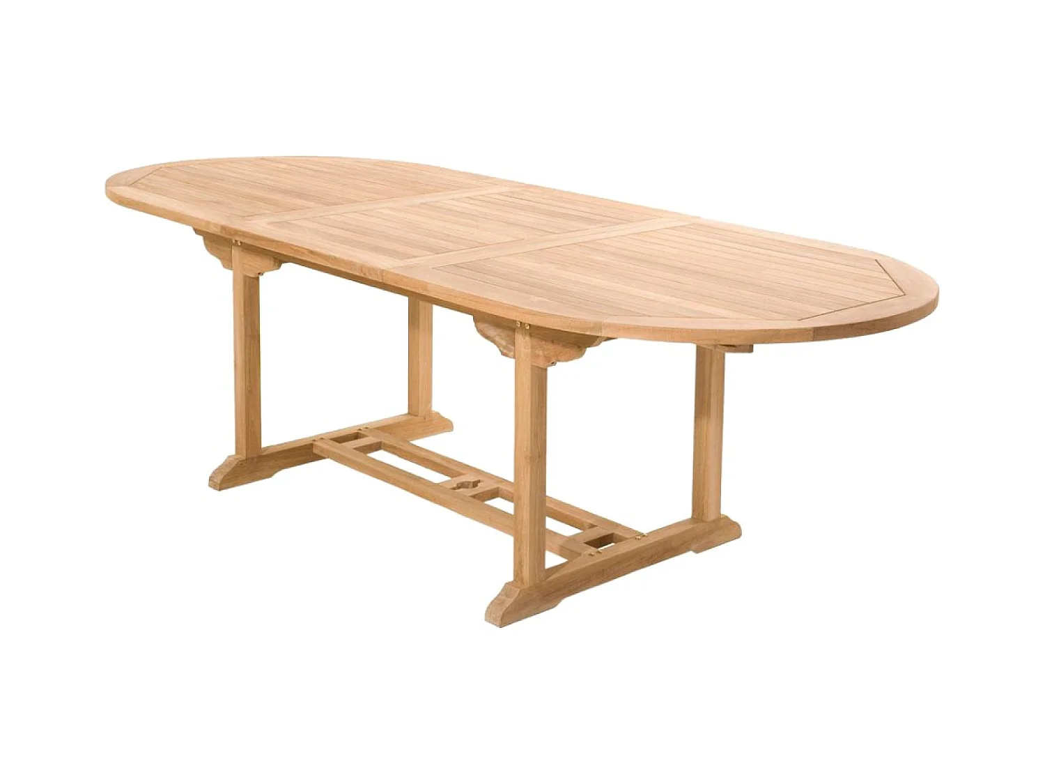 Salon de jardin Teck massif 8 à 10 personnes - Table ovale + 6 chaises + 2 fauteuils KAJANG