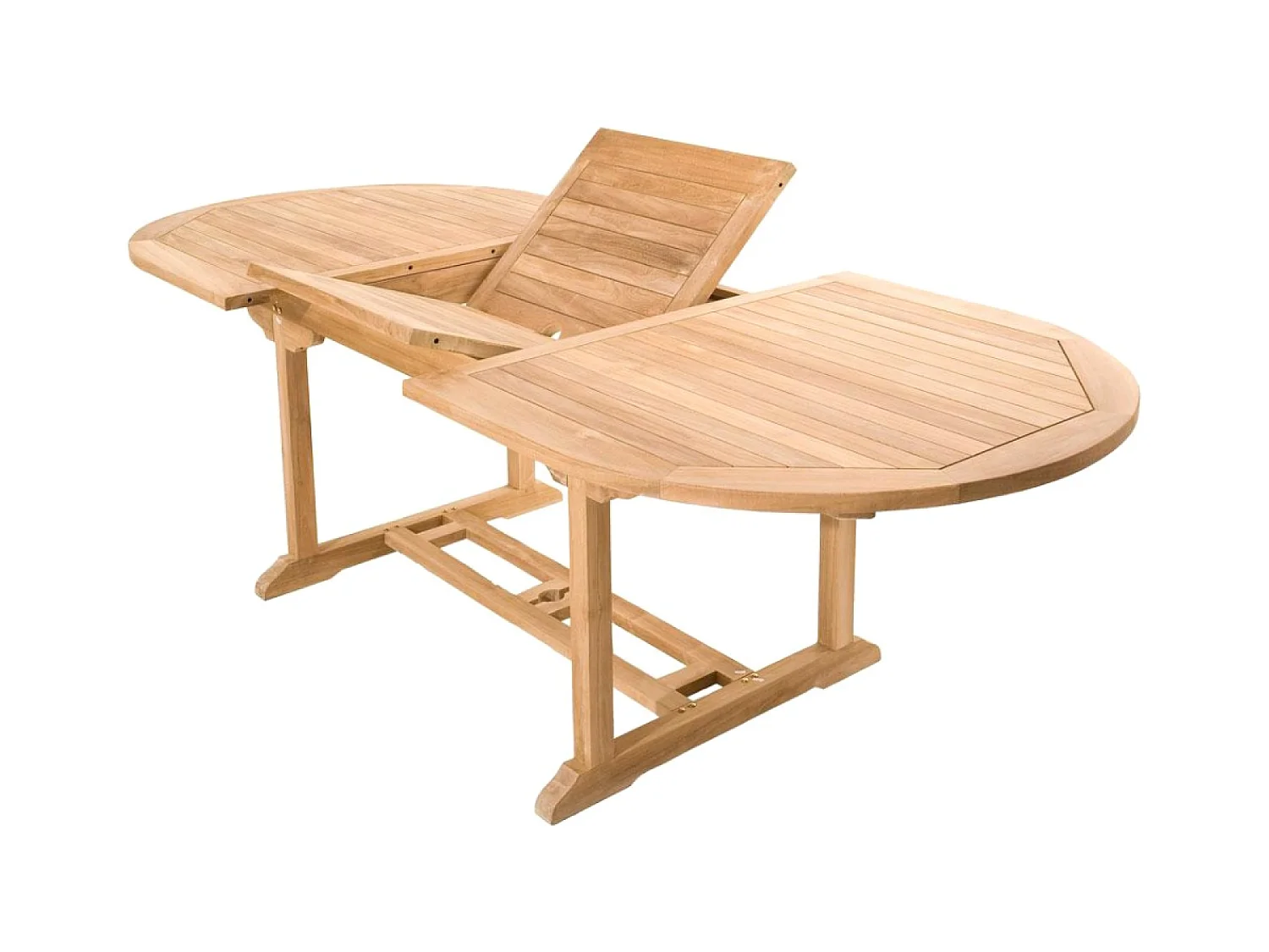 Salon de jardin Teck massif 8 à 10 personnes - Table ovale + 6 chaises + 2 fauteuils KAJANG