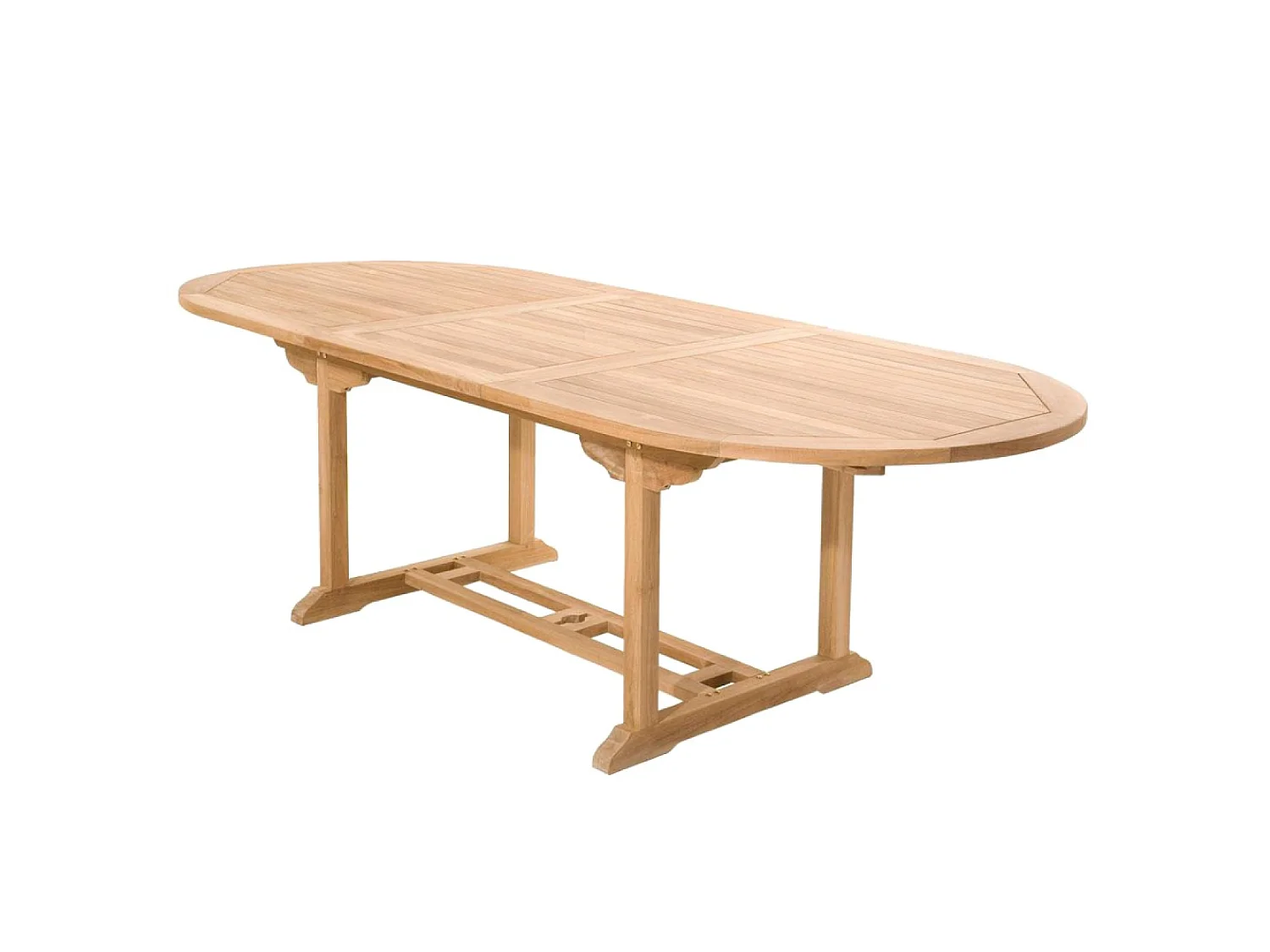 Salon de jardin Teck 10 places Table ovale 6 chaises 2 fauteuils KAJANG