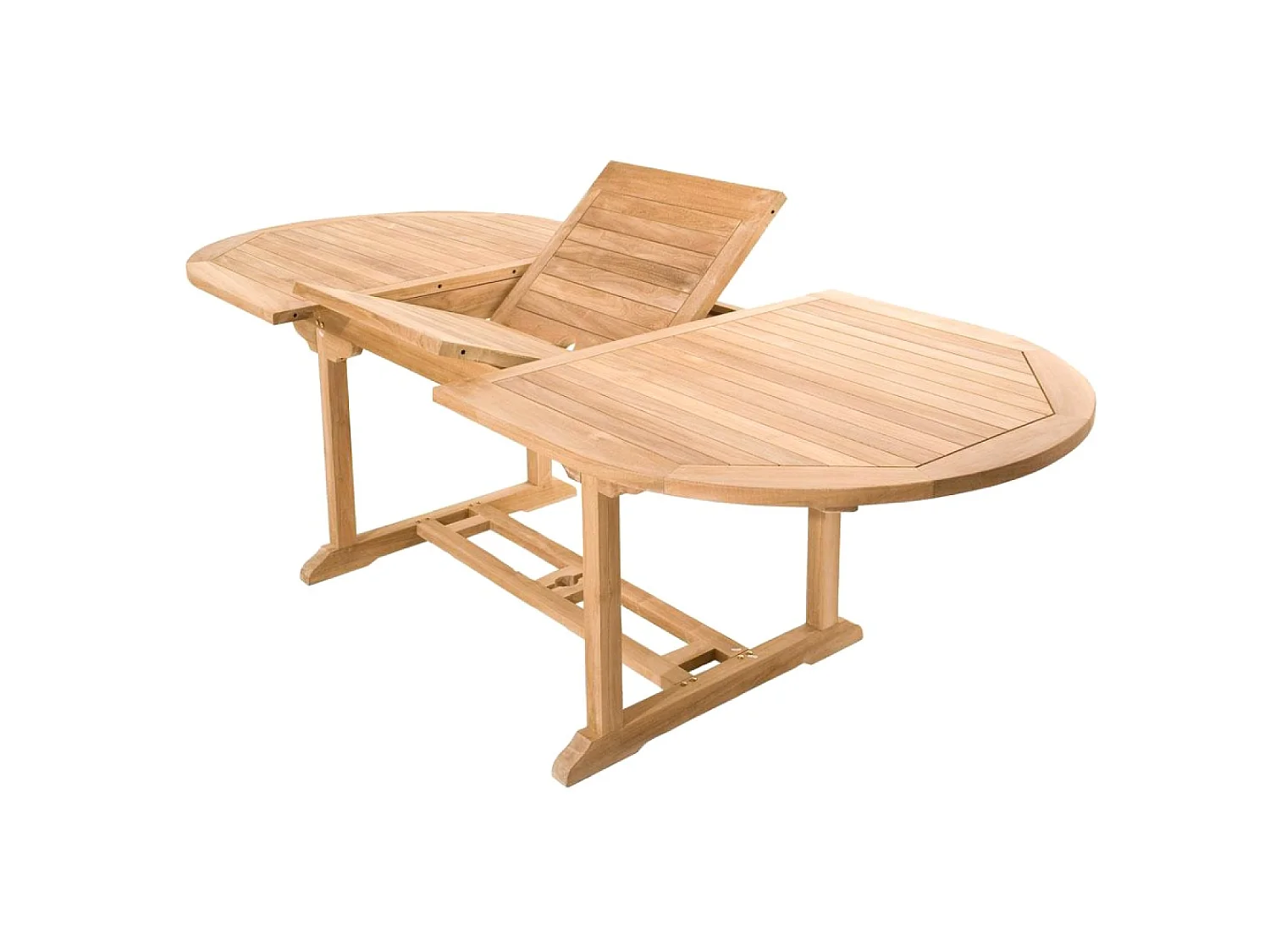 Salon de jardin Teck 10 places Table ovale 6 chaises 2 fauteuils KAJANG