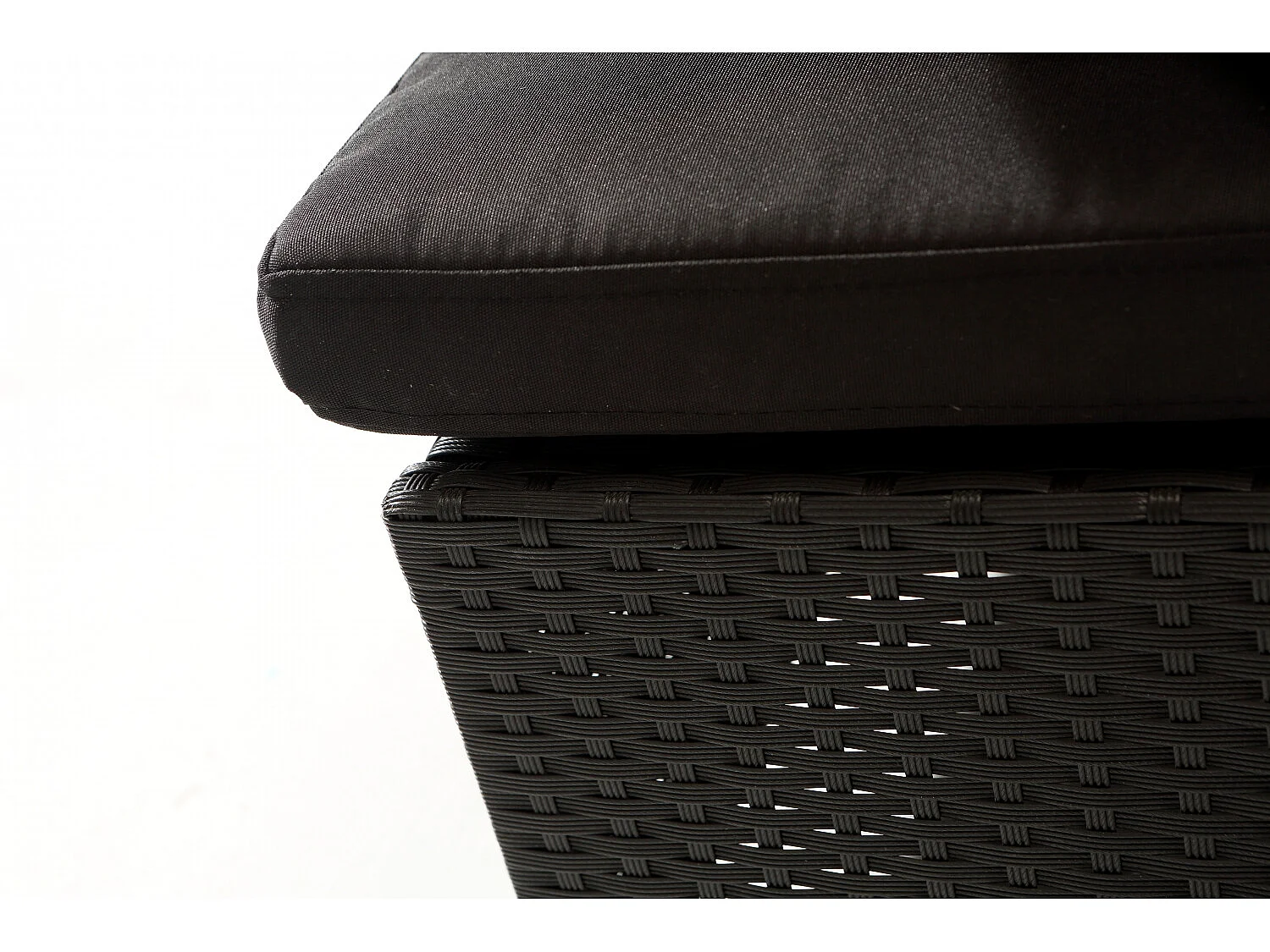 2-Sitzer Gartenmöbel-Set aus schwarzem Rattan CORFOU