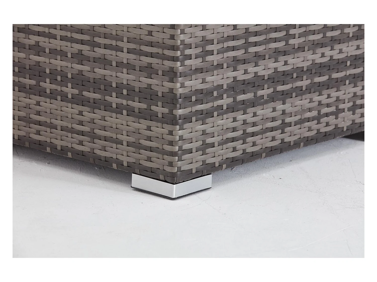 Salotto da giardino 4 posti in resina grigia e grigio MOANA