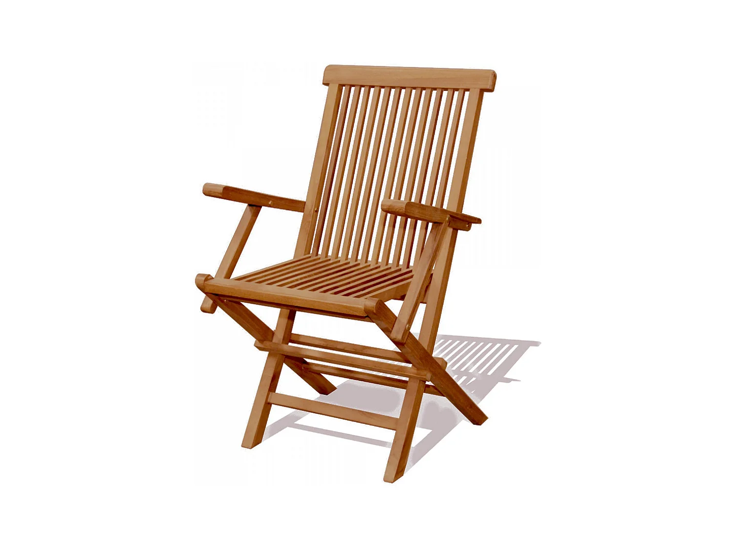 Table rectangulaire 4 chaises et 2 fauteuils en teck huilé LUBOK