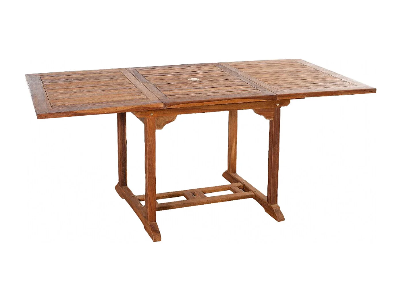 Table rectangulaire 4 chaises et 2 fauteuils en teck huilé LUBOK