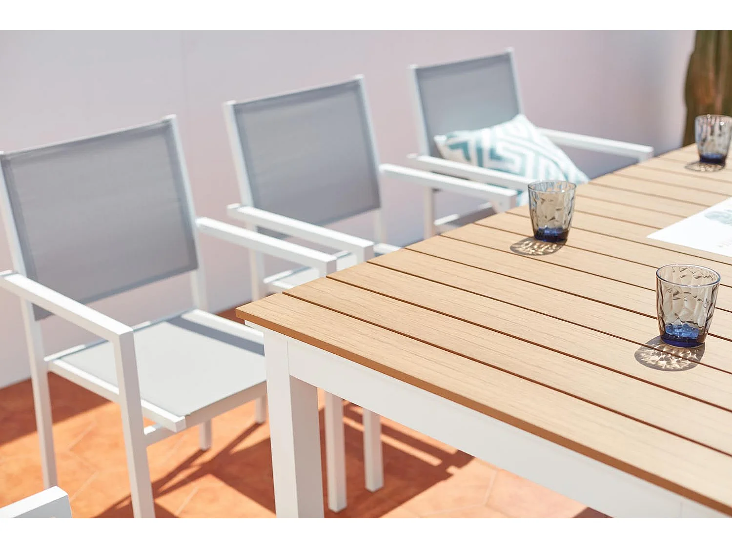 8-Sitzer Gartenmöbelset aus Aluminium MADEIRA