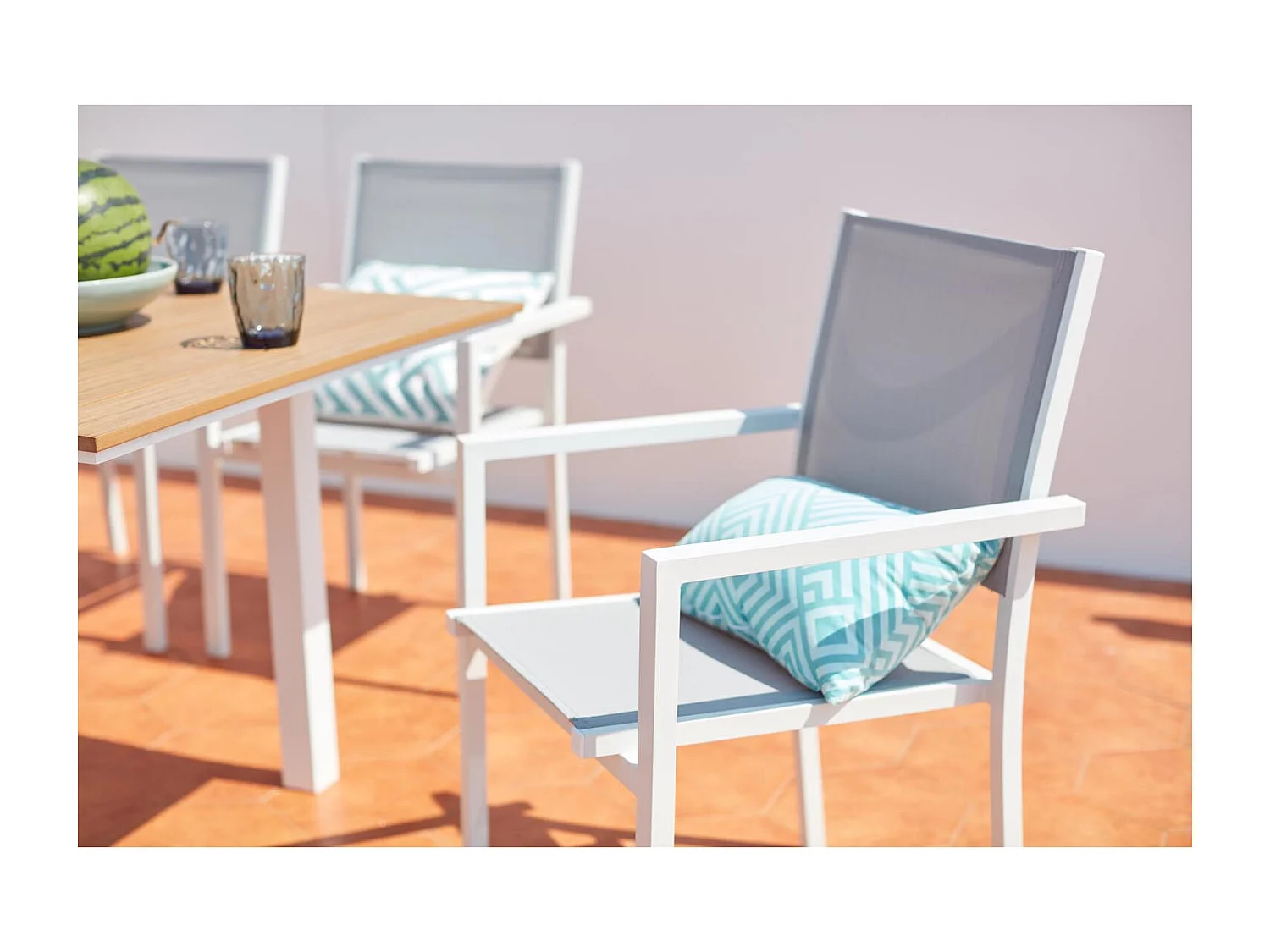 8-Sitzer Gartenmöbelset aus Aluminium MADEIRA