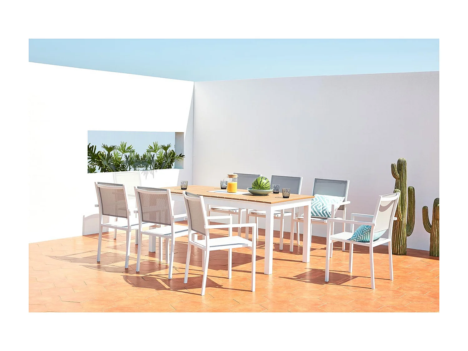 8-Sitzer Gartenmöbelset aus Aluminium MADEIRA