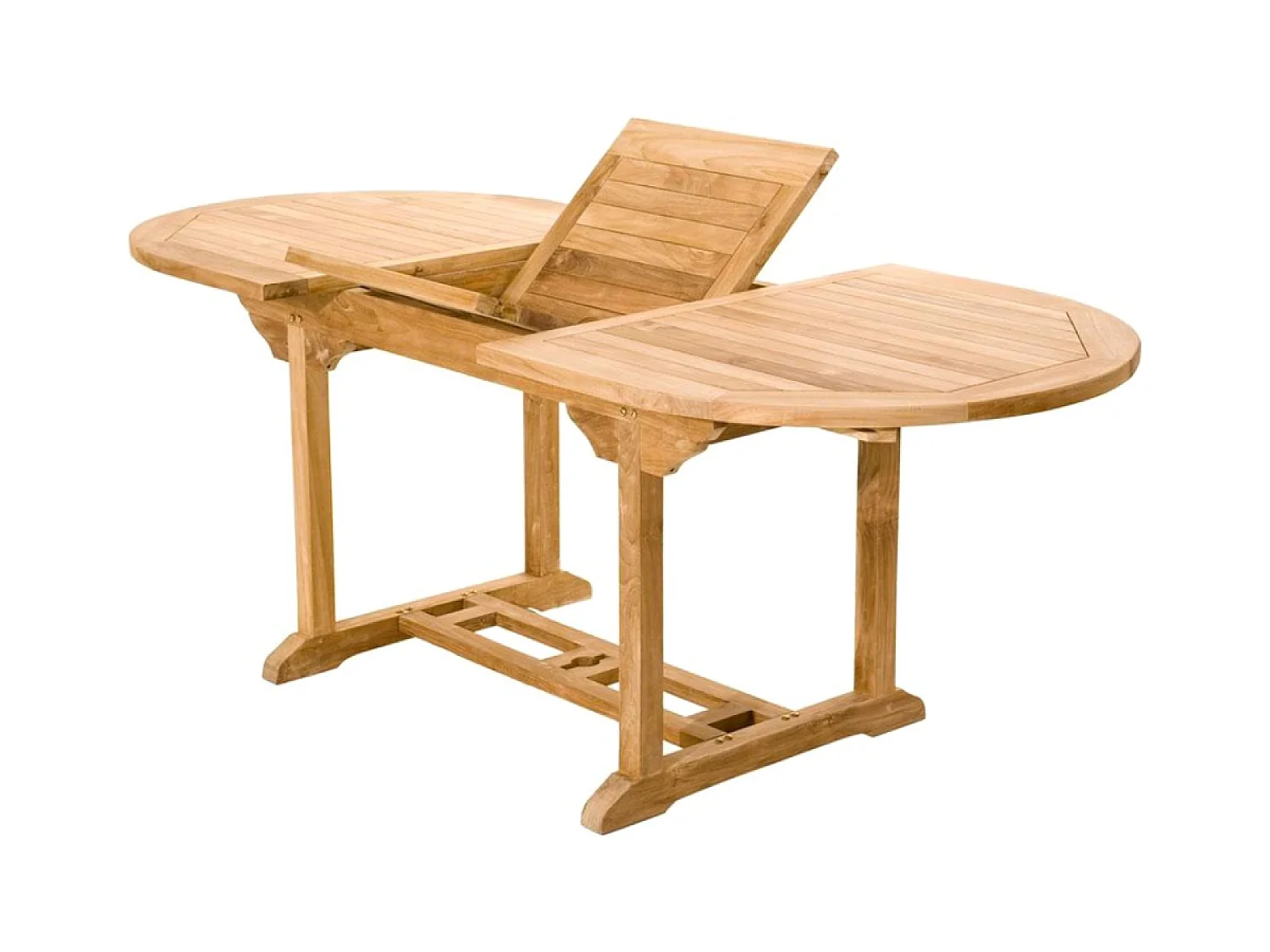 Table de jardin ovale et 4 chaises et 2 fauteuils en teck KAJANG