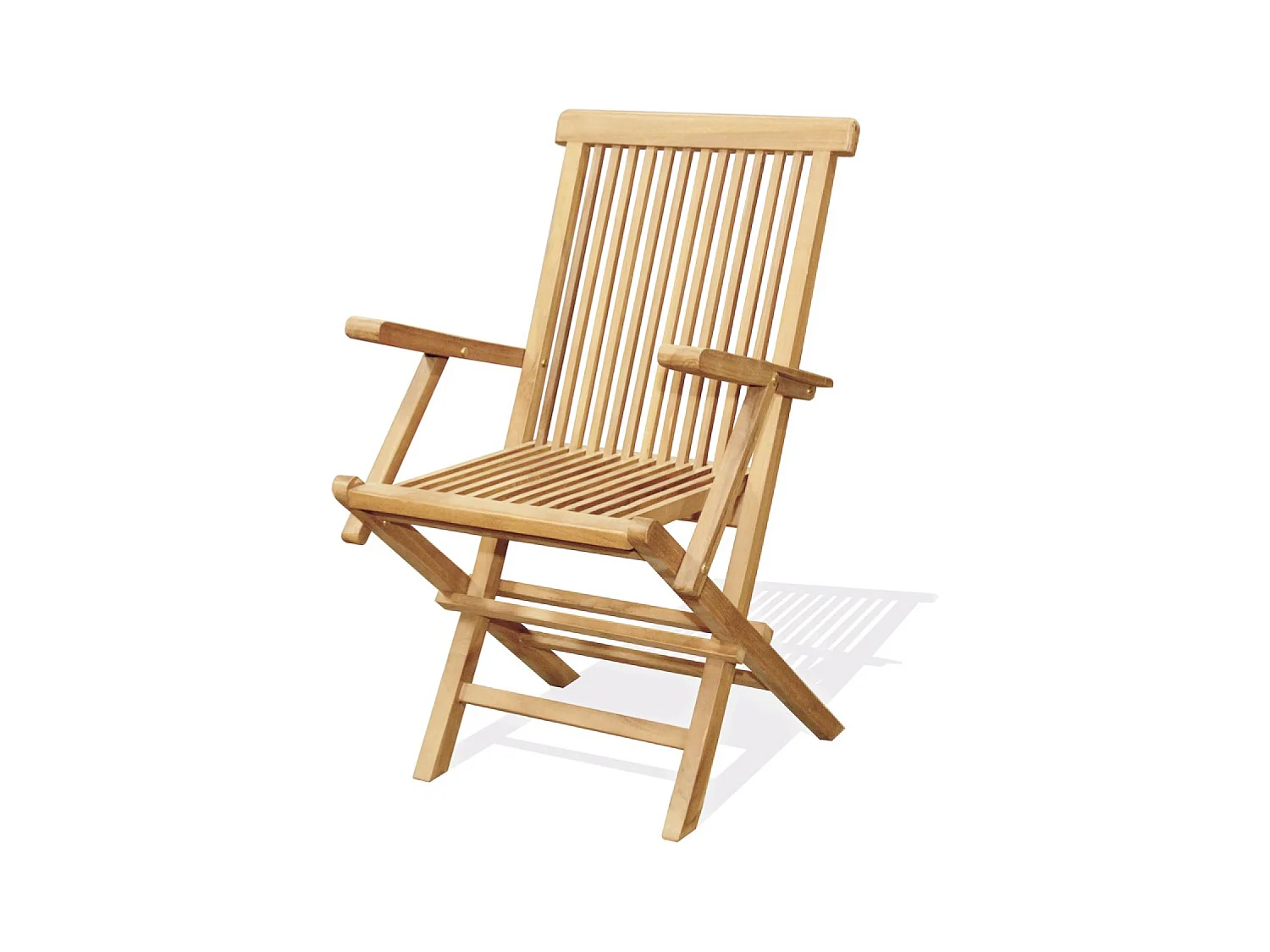 Table de jardin ovale et 4 chaises et 2 fauteuils en teck KAJANG