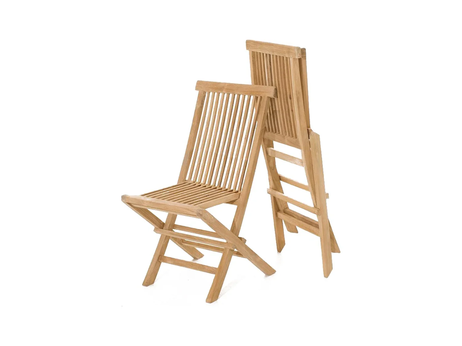 Table de jardin ovale et 4 chaises et 2 fauteuils en teck KAJANG