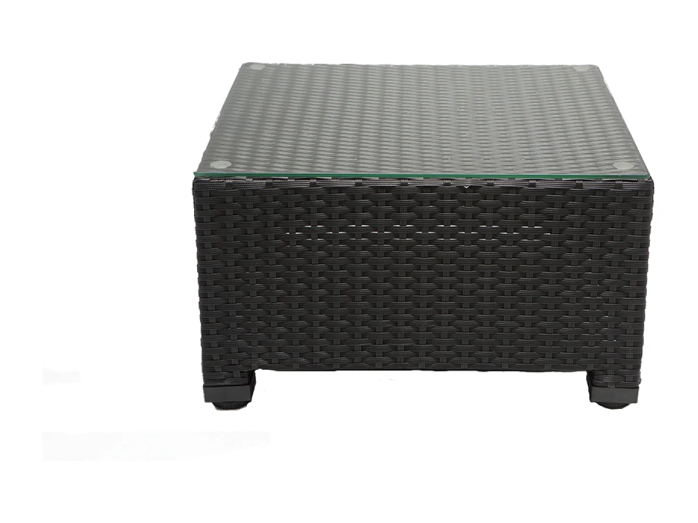 Loungeset 2-Zits Tuinset van Zwart/Beige Vlechtwerk CORFOU - Comfortabel en Modulair