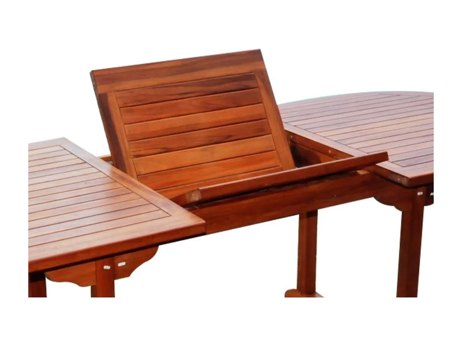 Salon de jardin Teck huilé 8 personnes - Table ovale + 8 chaises LUBOK