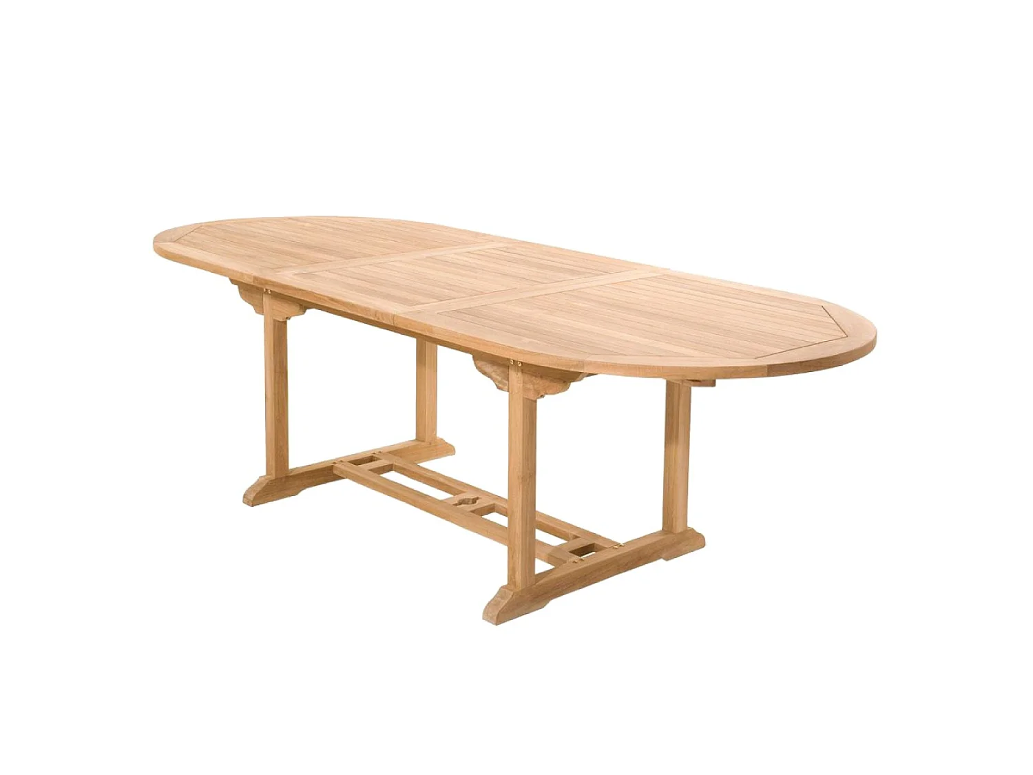 Tavolo da giardino ovale e 8 - 10 sedie in teak KAJANG