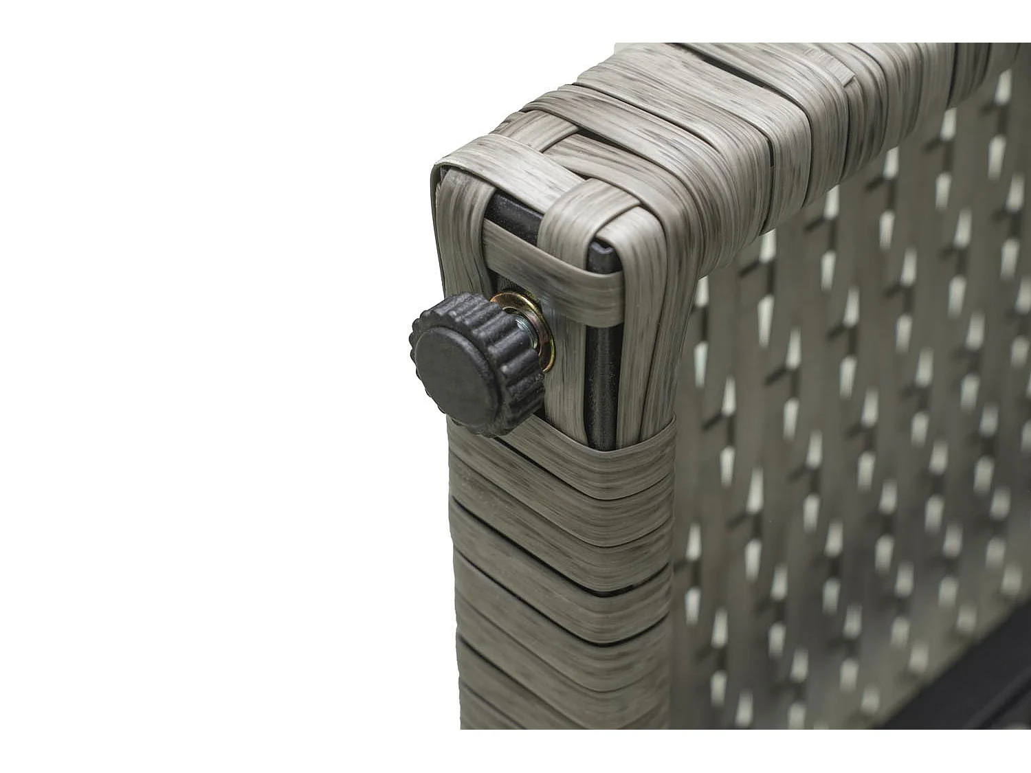 Conjunto de jardim 8 lugares em resina entrançada cinza/café MOOREA - Grande conforto exterior