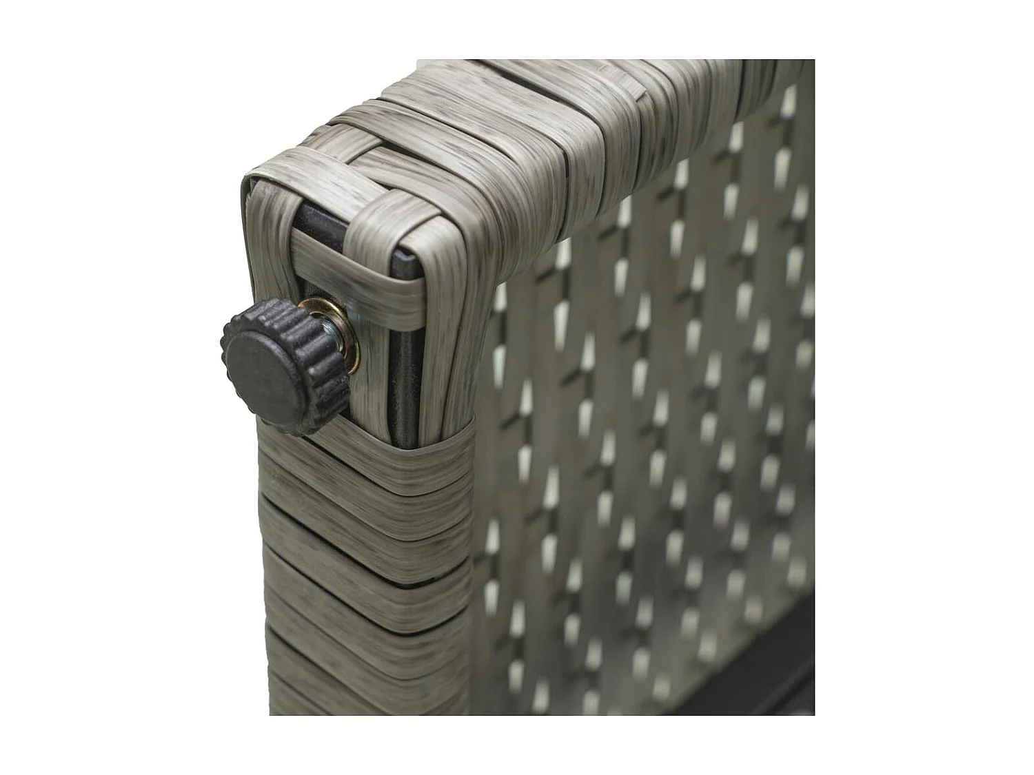 Salon de jardin d'angle 8 places en résine gris & marron MOOREA