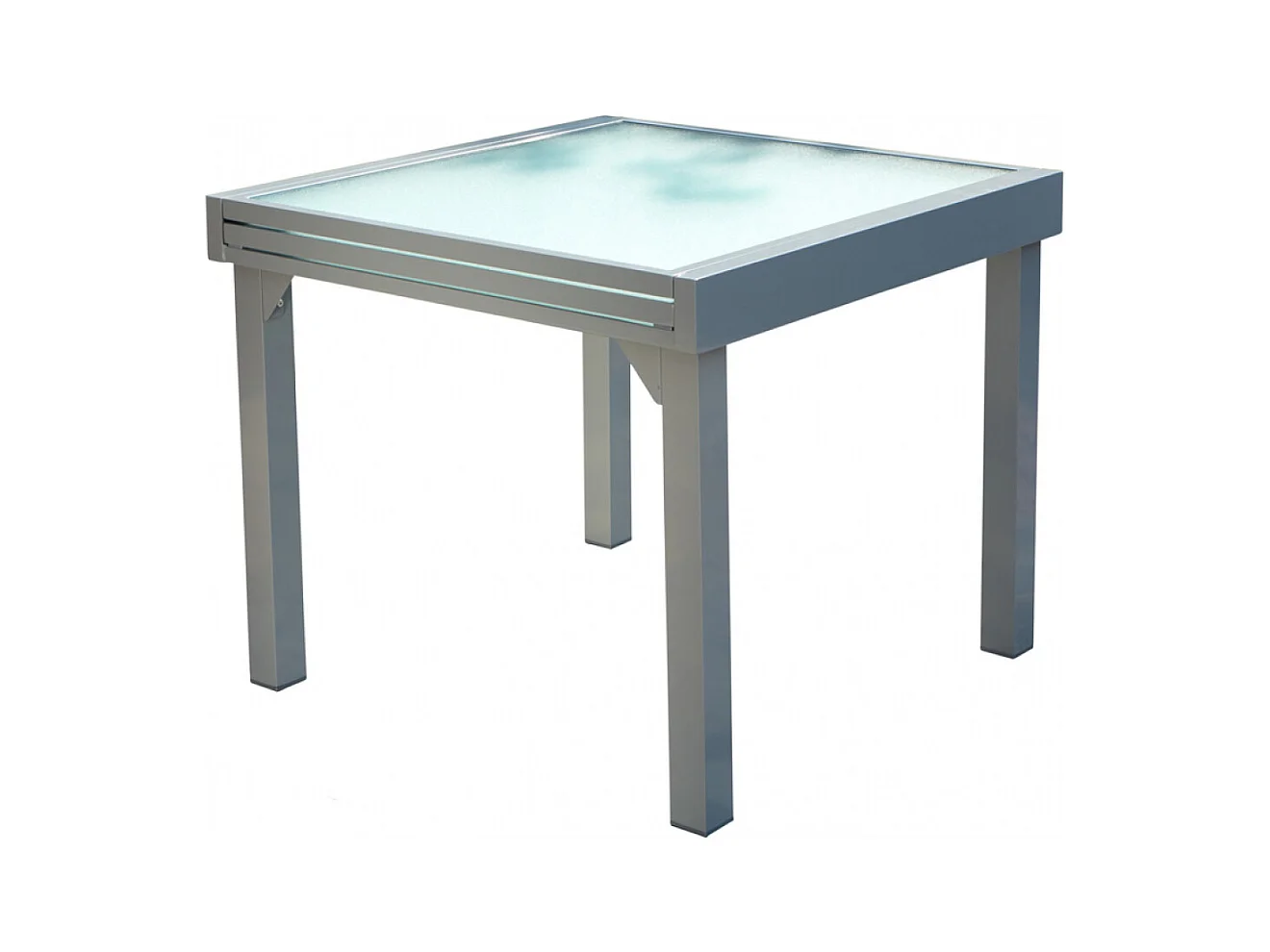 Uitschuifbare aluminium tuinset voor 8 personen + 4 stoelen MOLVINA