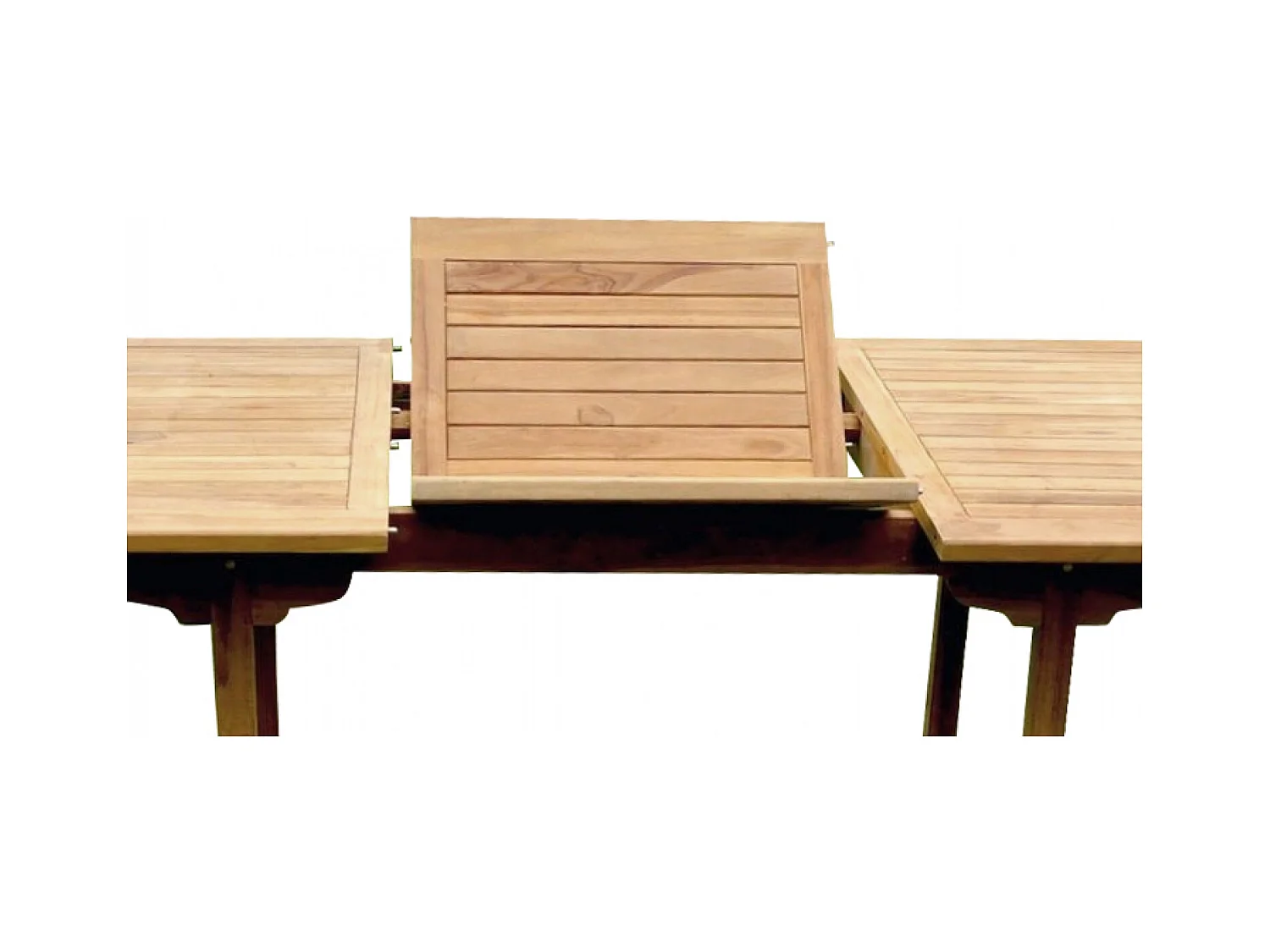 Table de jardin rectangulaire 4 chaises 2 fauteuils en teck KAJANG