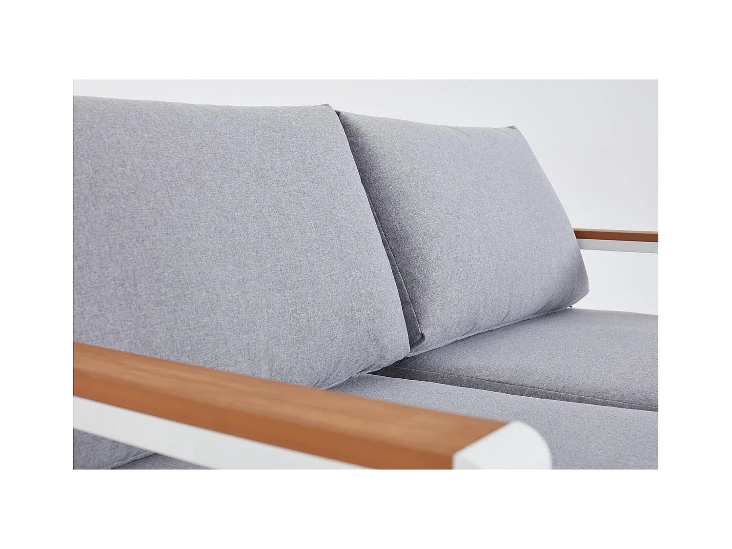 Conjunto de jardín bajo 4 plazas de aluminio blanco MARINGO