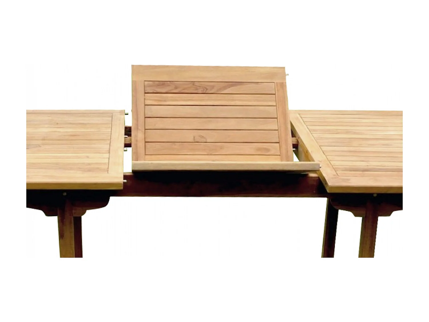 Table de jardin rectangulaire et 6 chaises en teck KAJANG