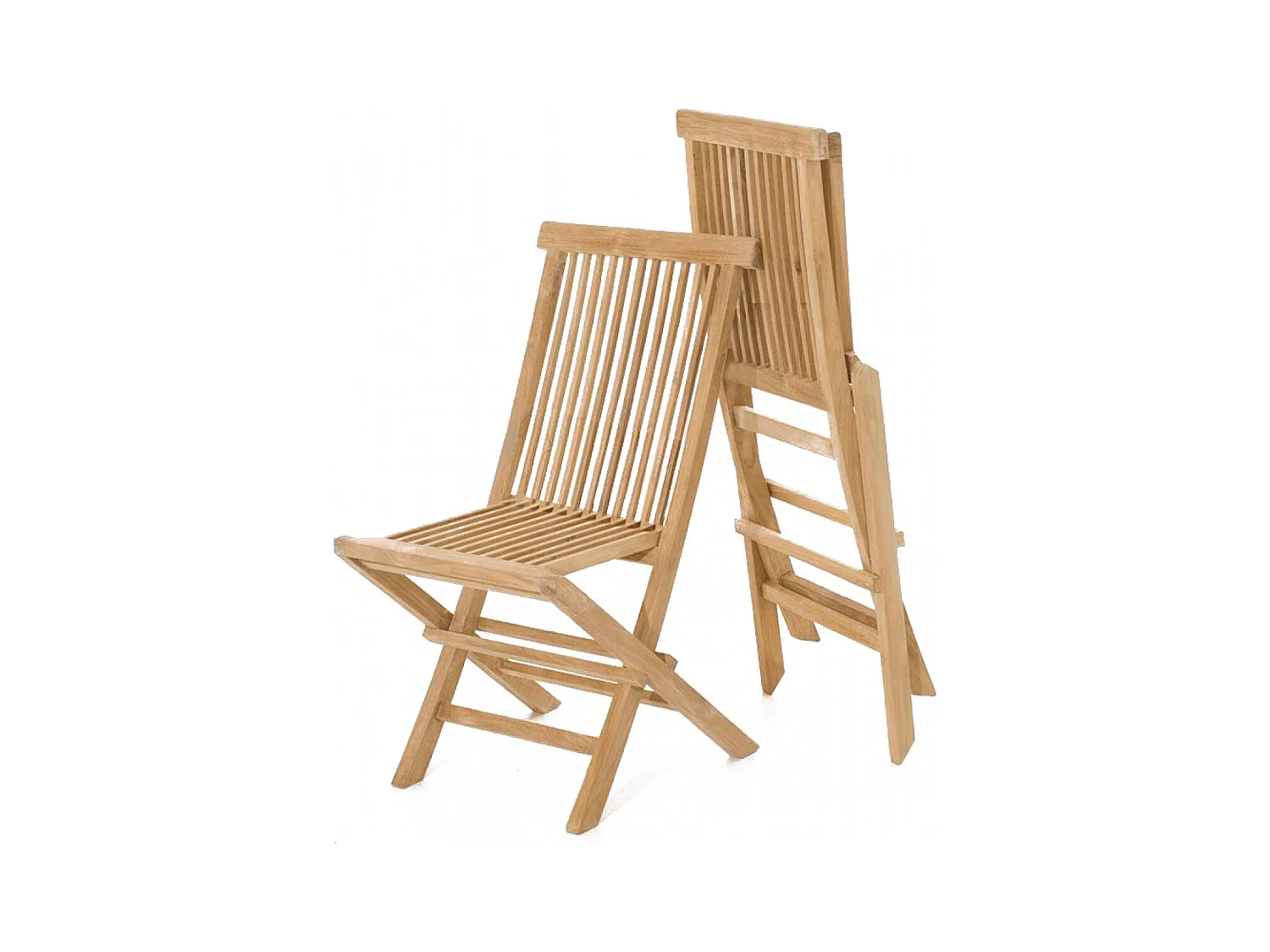 Table de jardin rectangulaire et 6 chaises en teck KAJANG