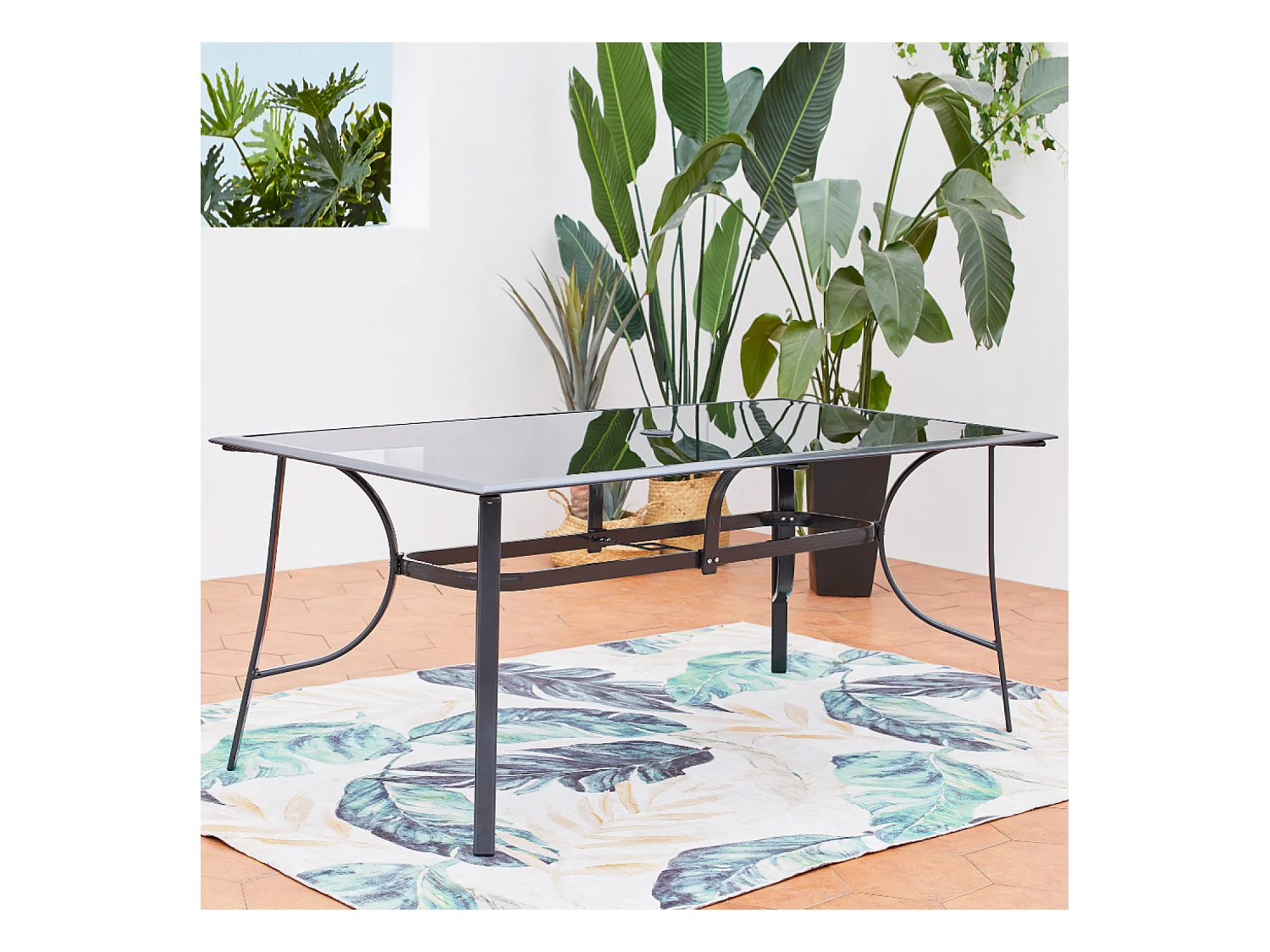 Table de jardin et 8 chaises en aluminium RIMINI