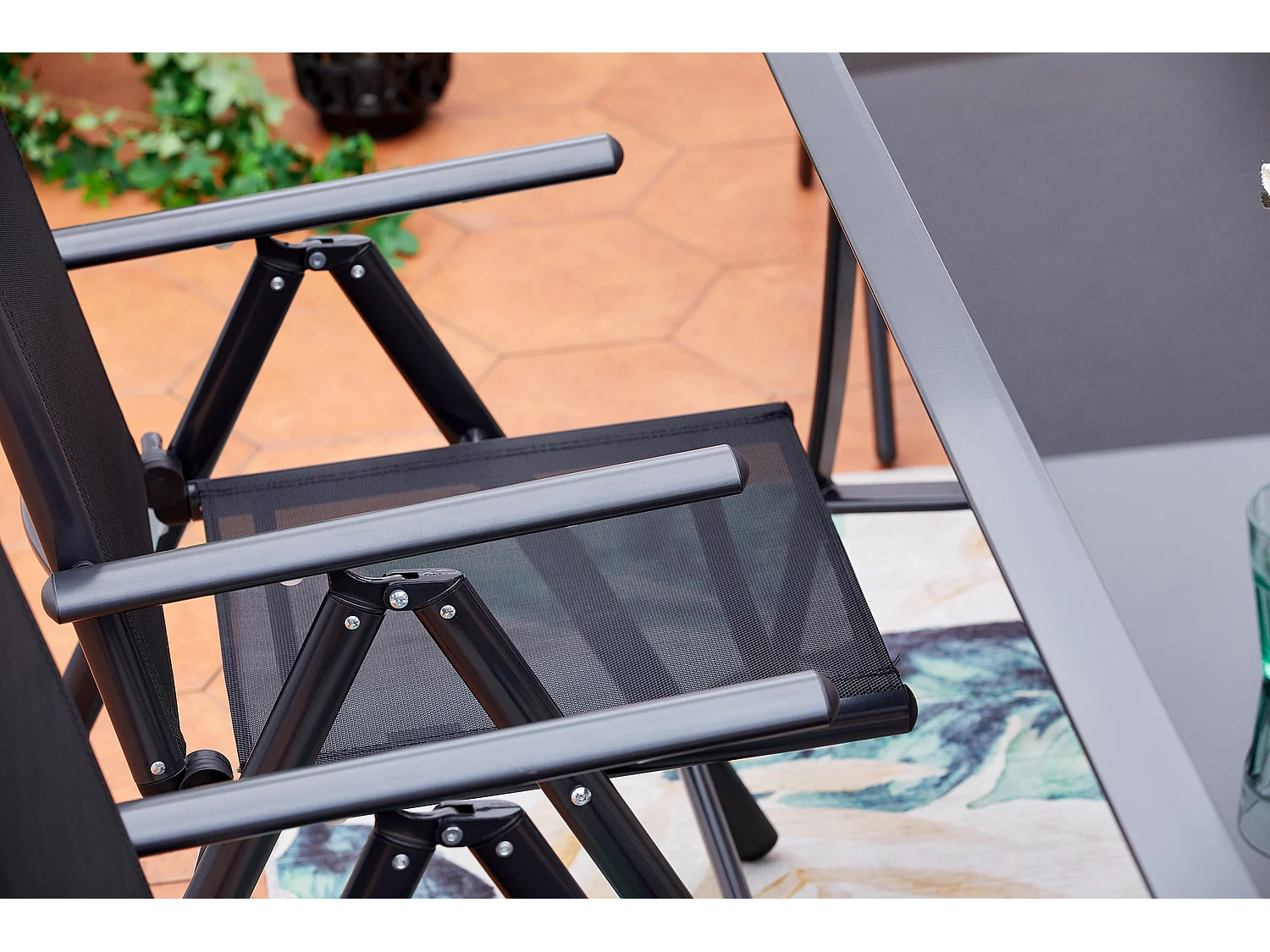 Table de jardin et 8 chaises en aluminium RIMINI