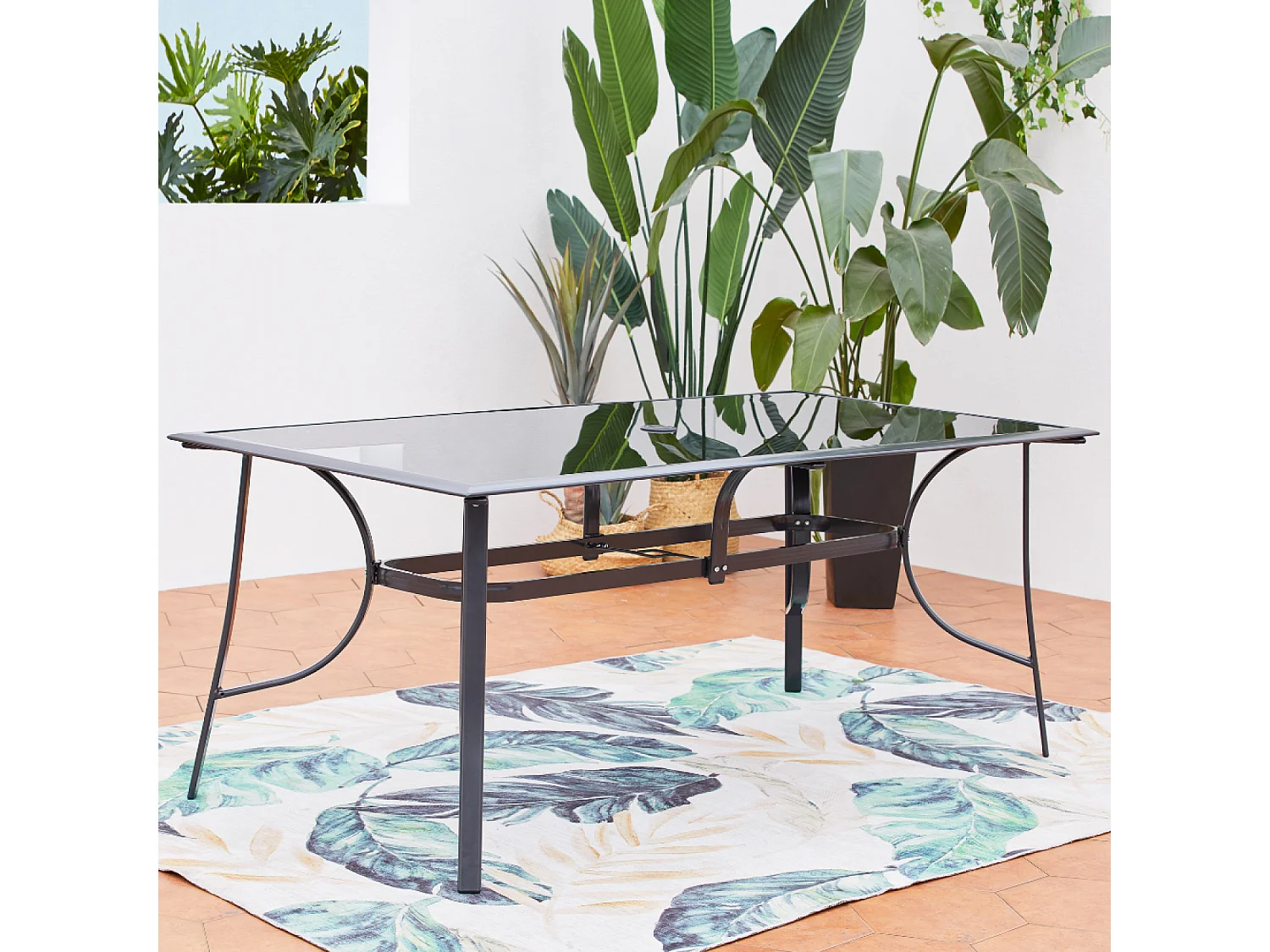 Table de jardin et 6 chaises en aluminium RIMINI